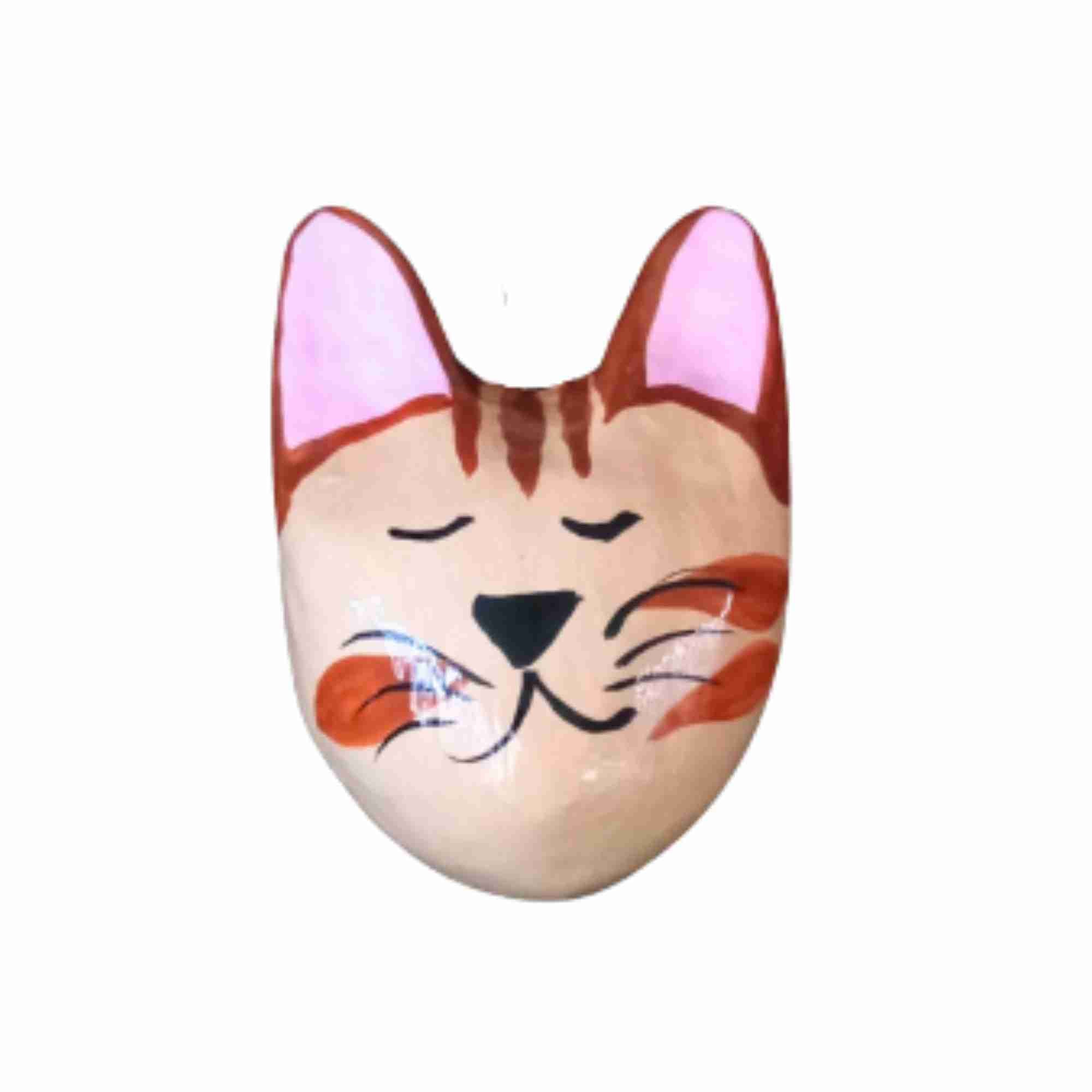 Weihnachtsfigurenkopf - NEU Schlafende Katze