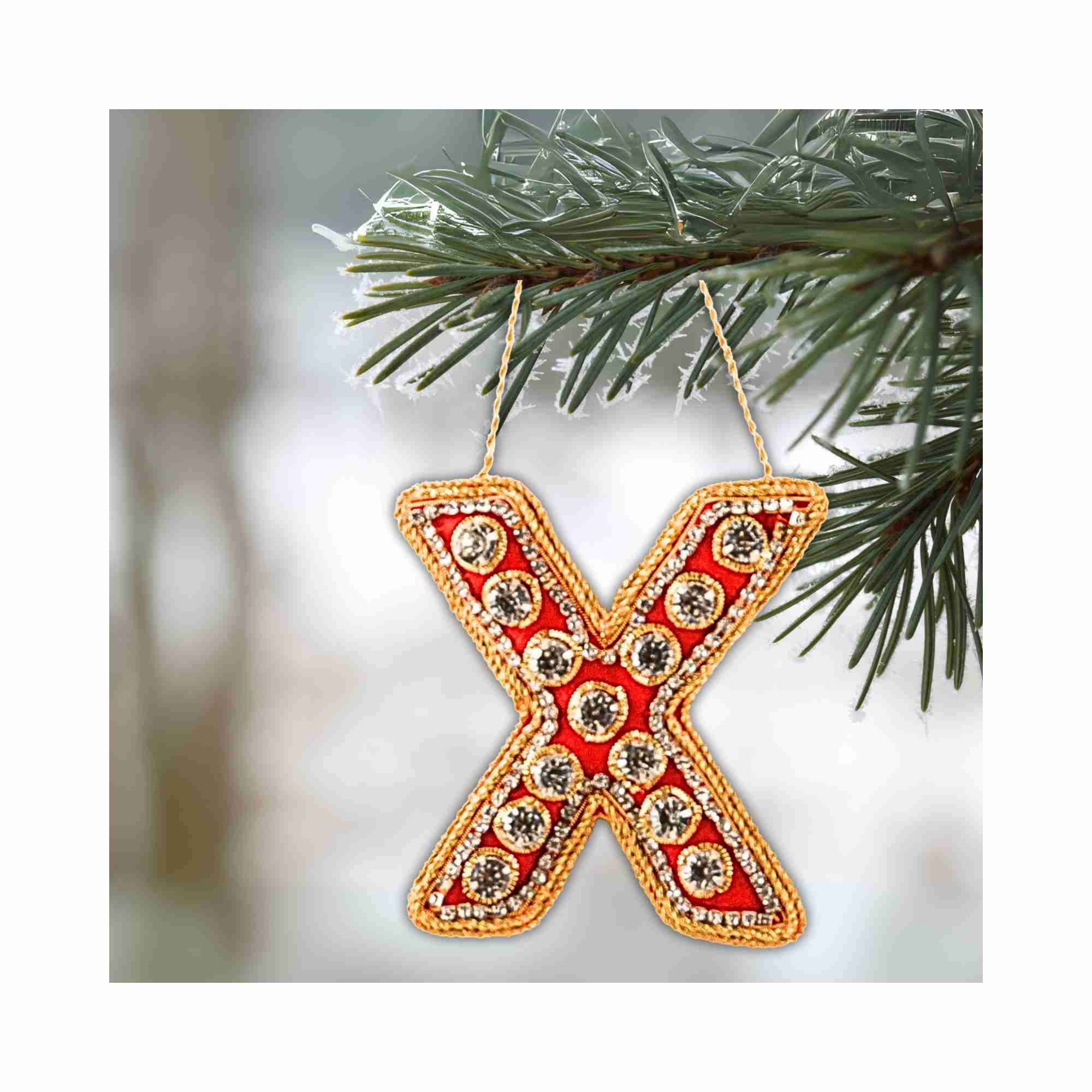 XMAS Zardozi Letter X
