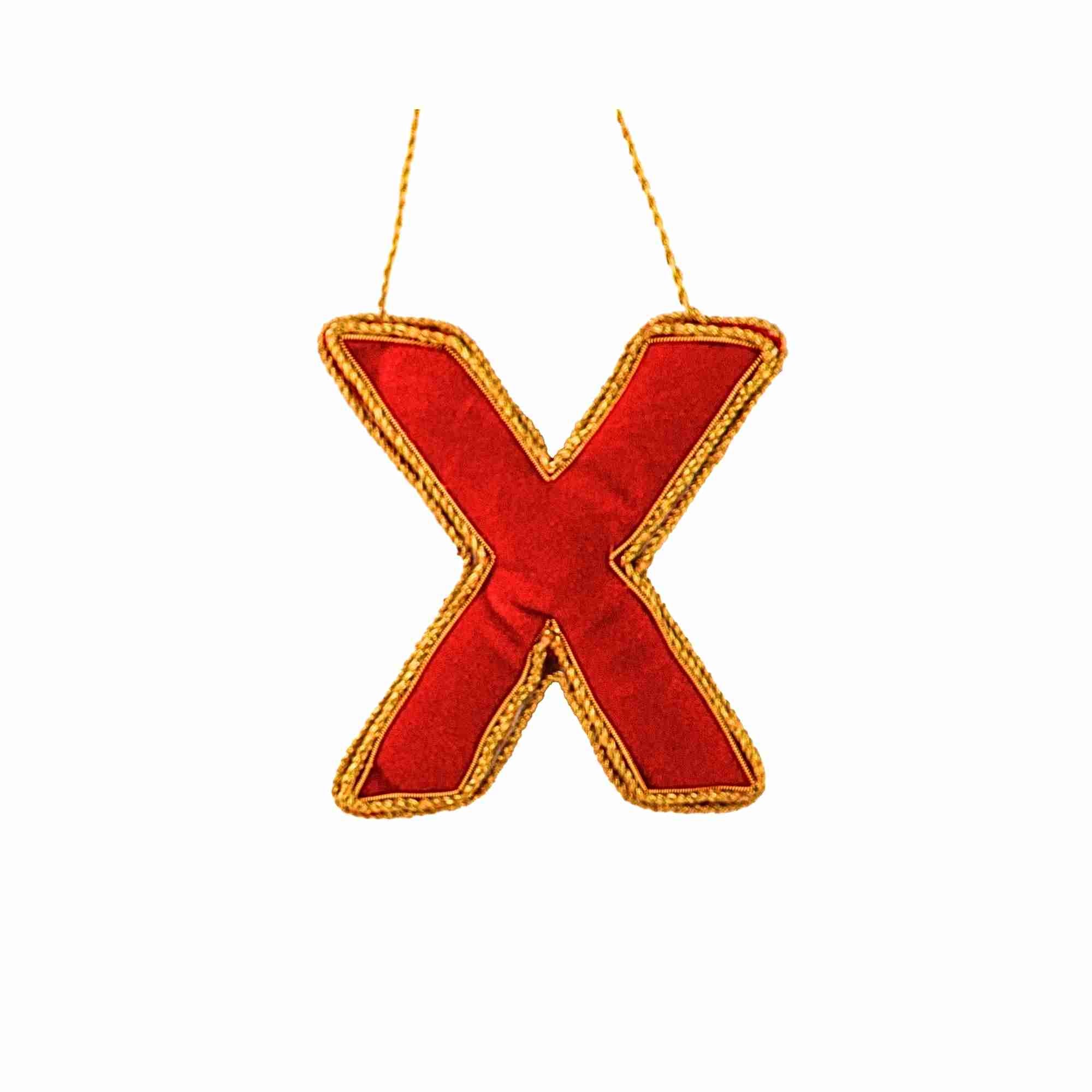 XMAS Zardozi Letter X