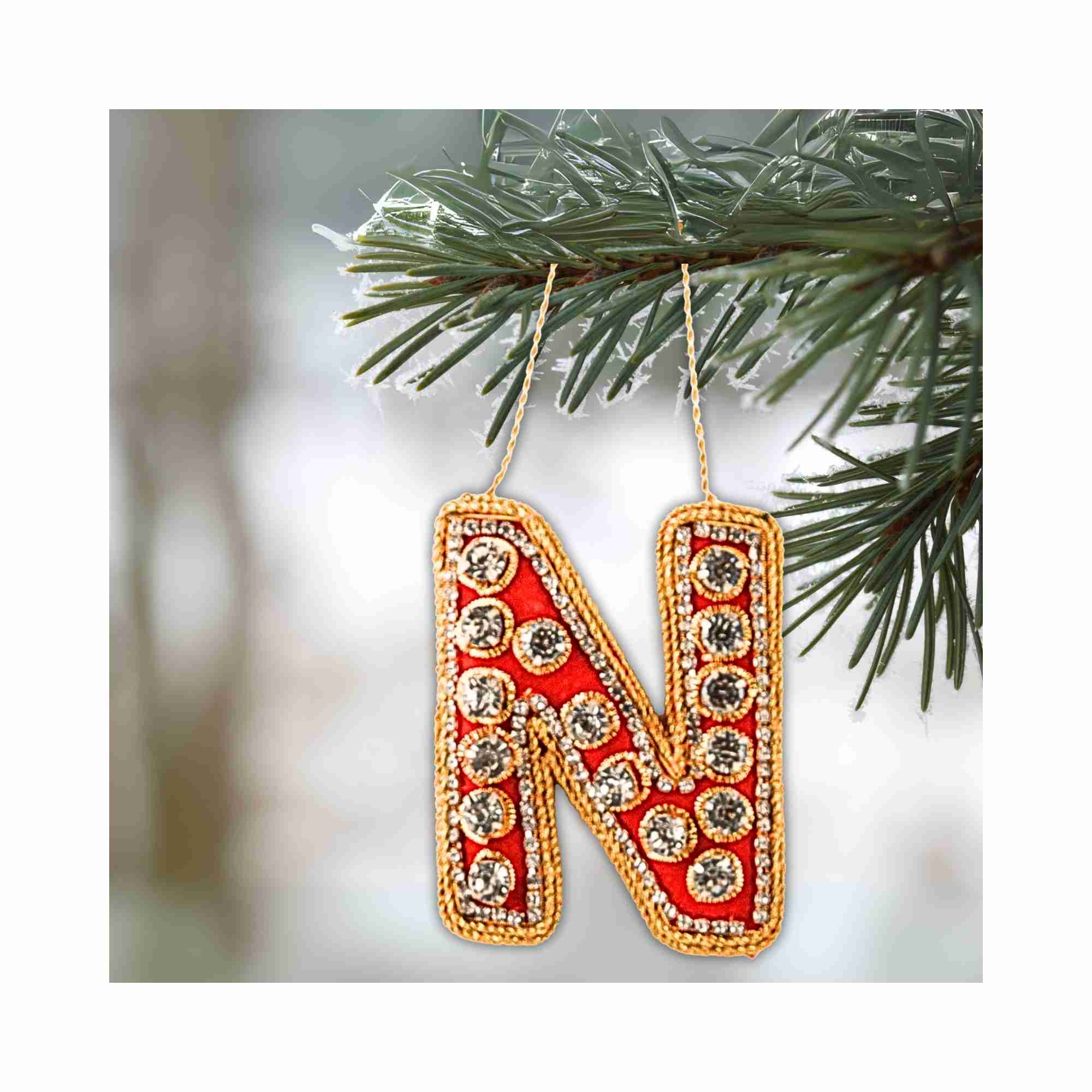 XMAS Zardozi Letter N