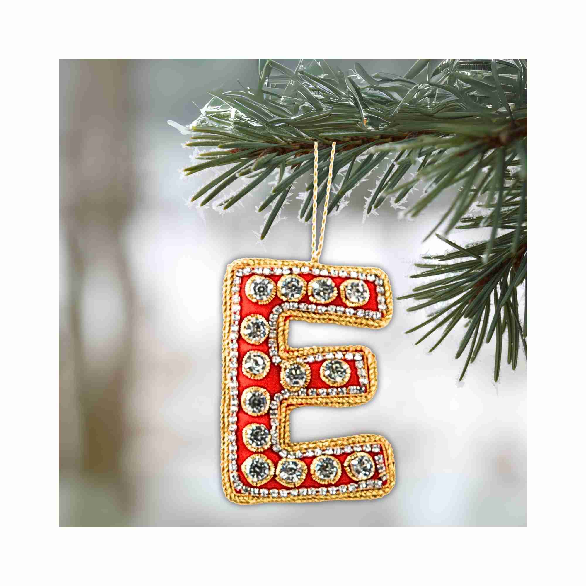 XMAS Zardozi Letter E