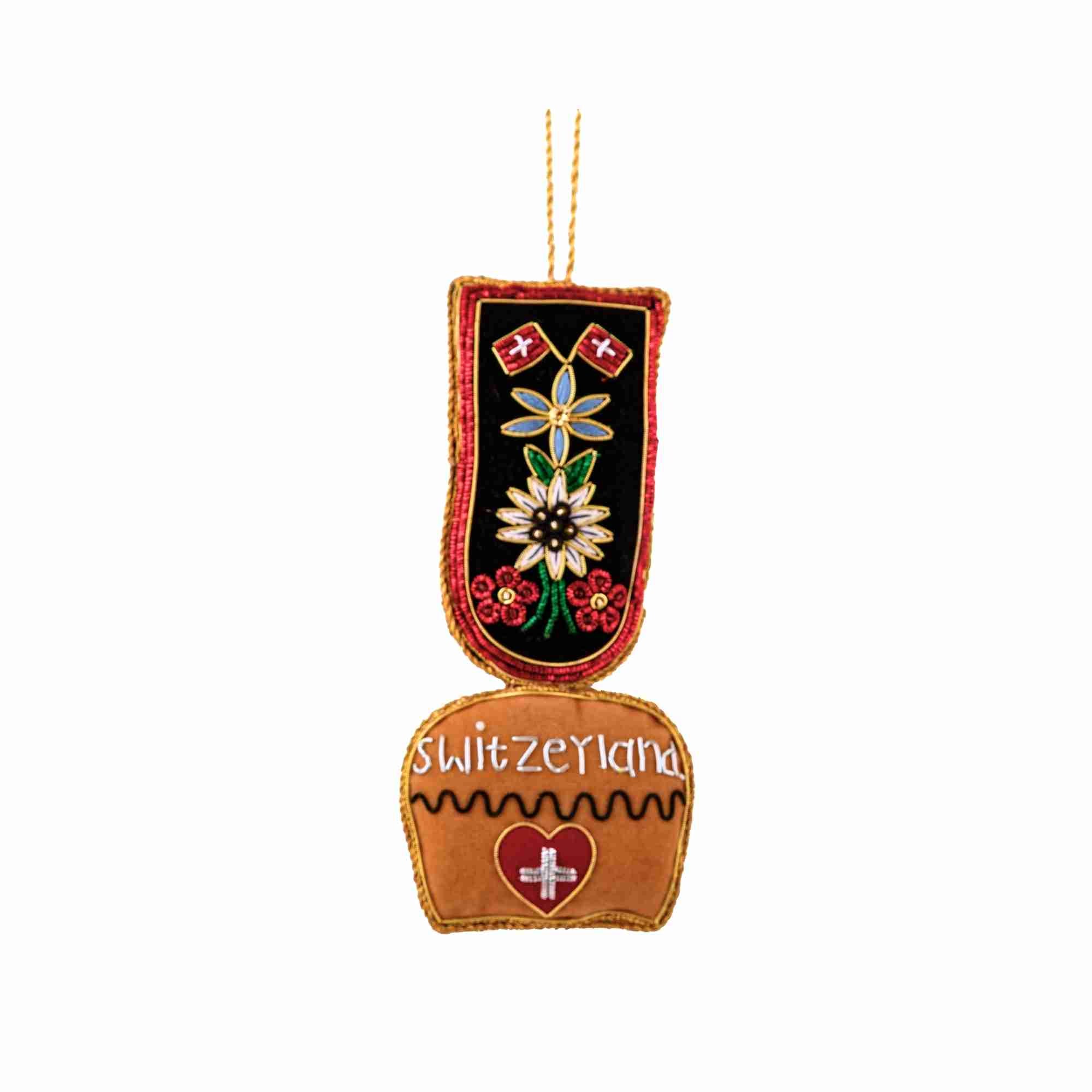 XMAS Zardozi Swiss Cow Bell