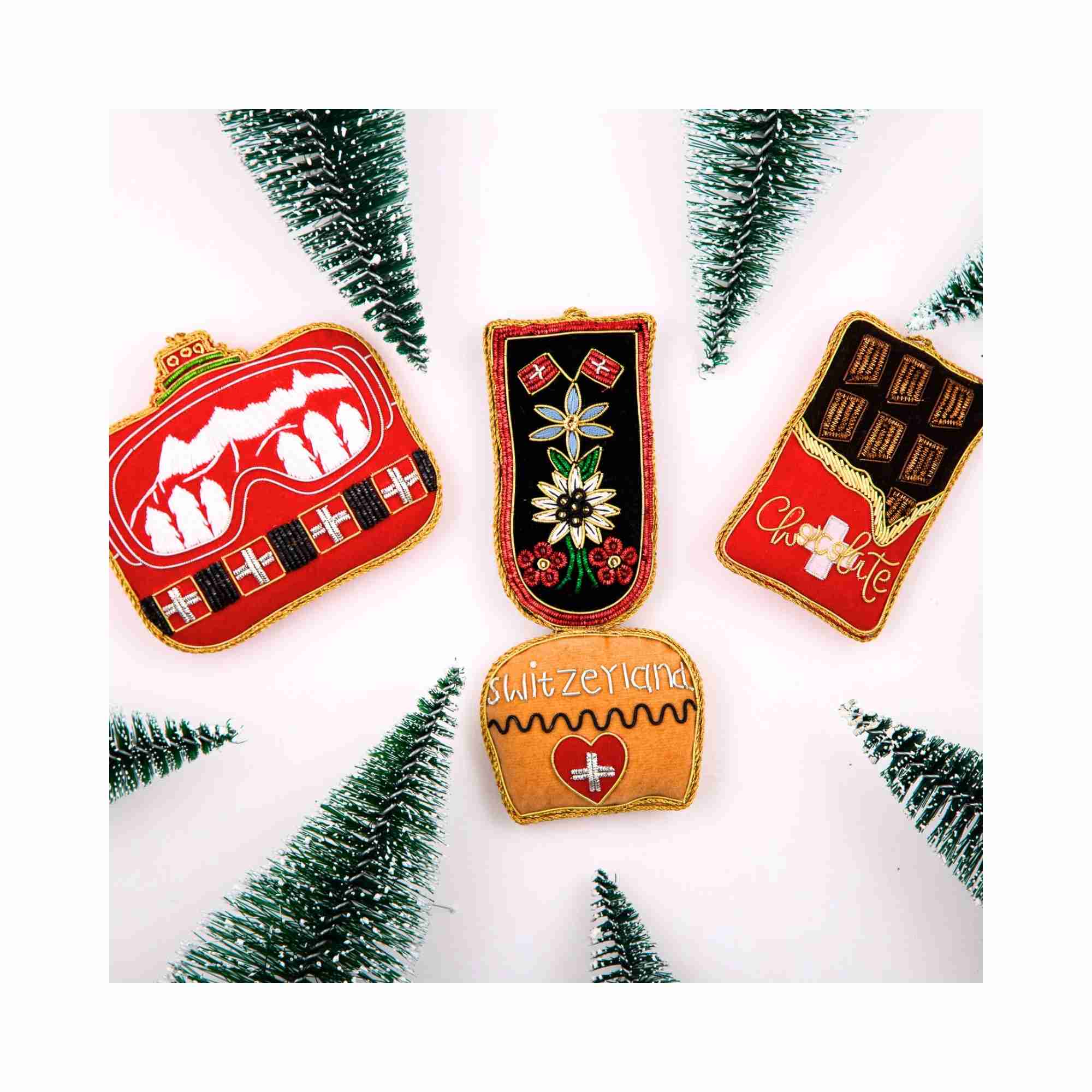 XMAS Zardozi Swiss Cow Bell