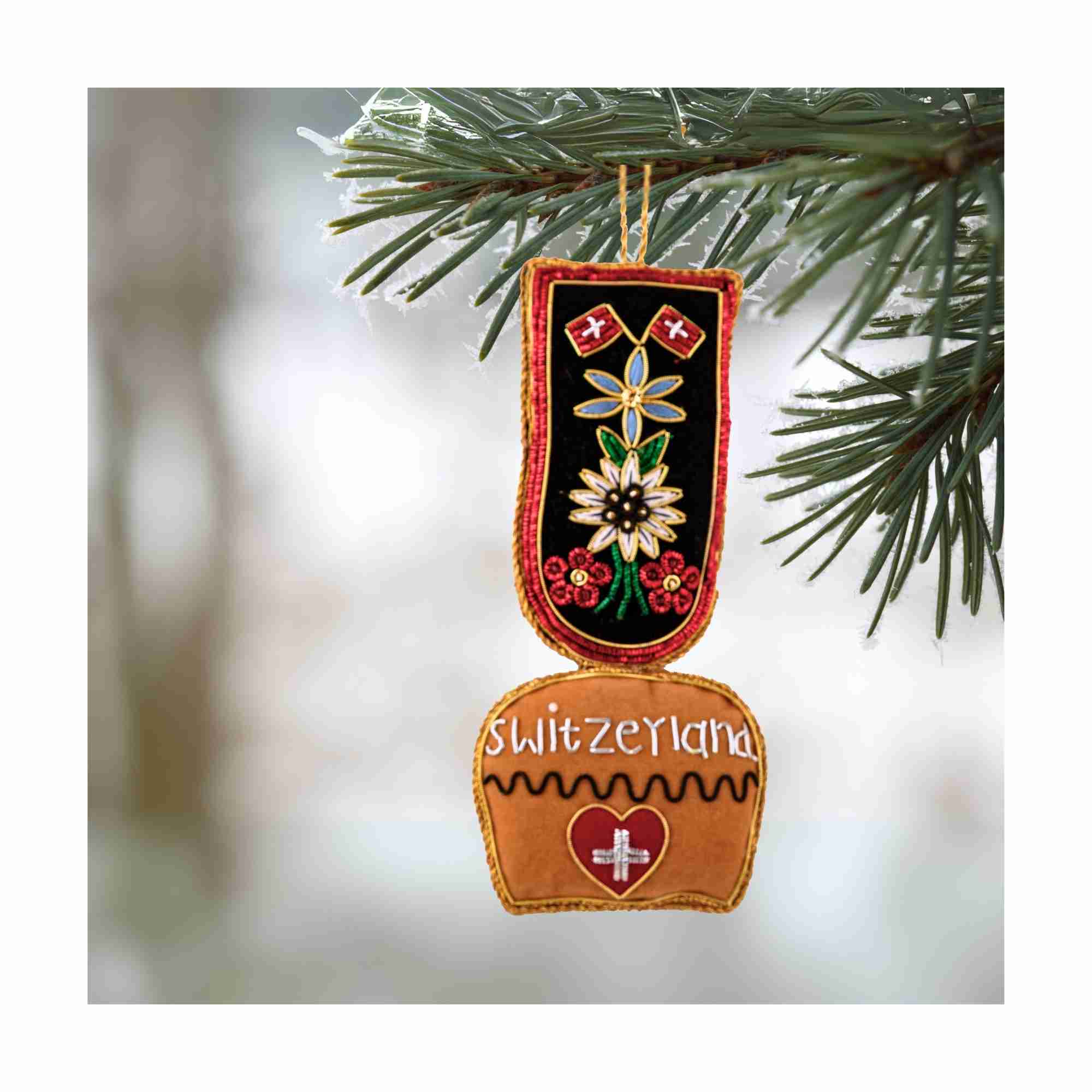 XMAS Zardozi Swiss Cow Bell
