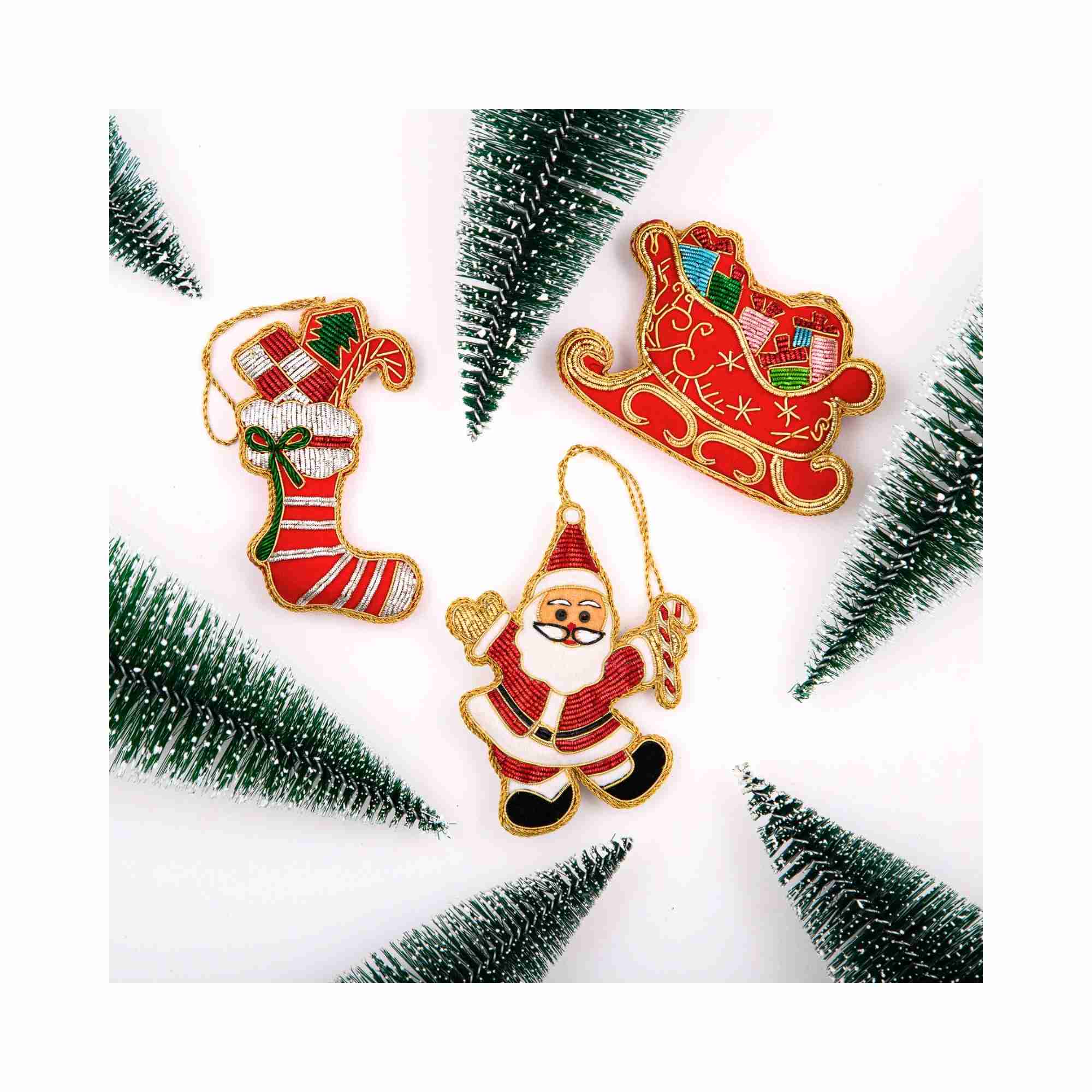 XMAS Zardozi Dancing Santa