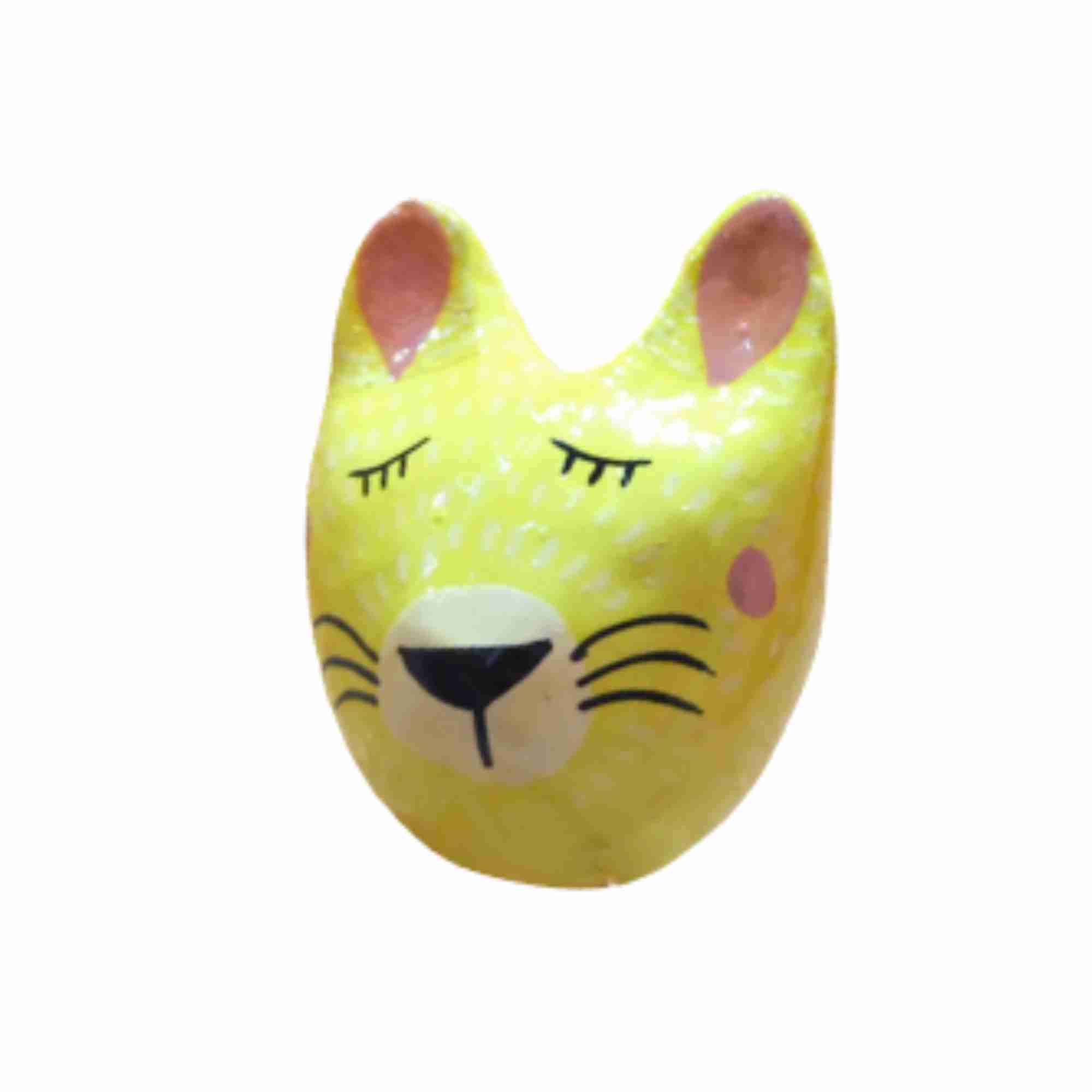 Weihnachtsfigurenkopf - Schlafende Katze