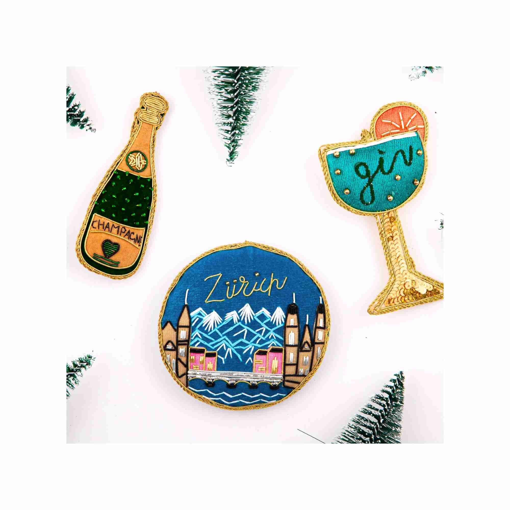 XMAS Zardozi Zurich Snow Globe