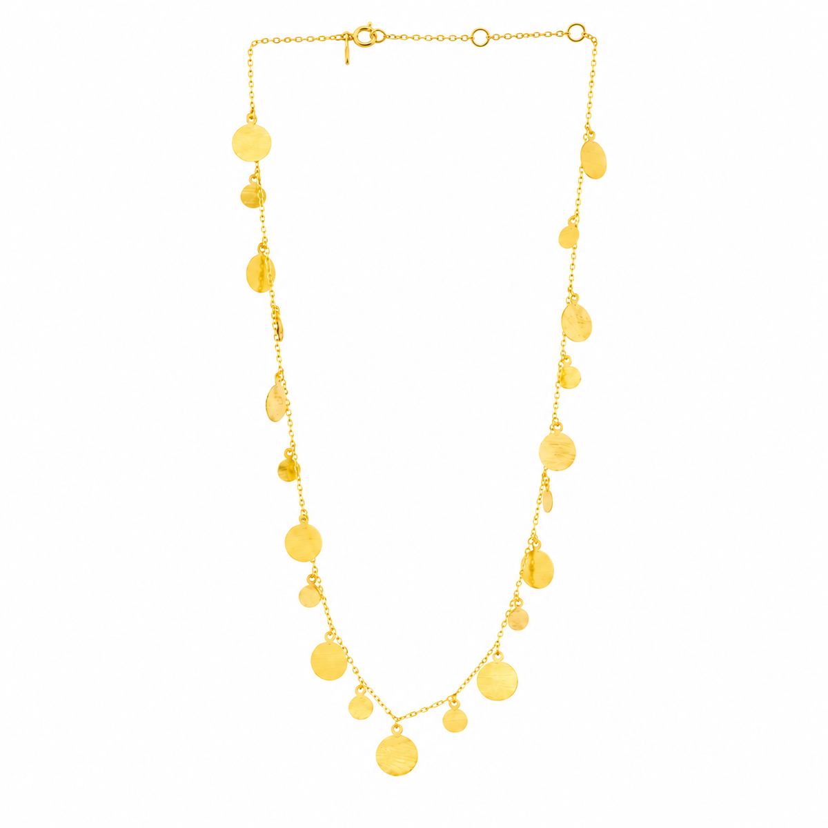Scattered Disc Statement Necklace · Gold