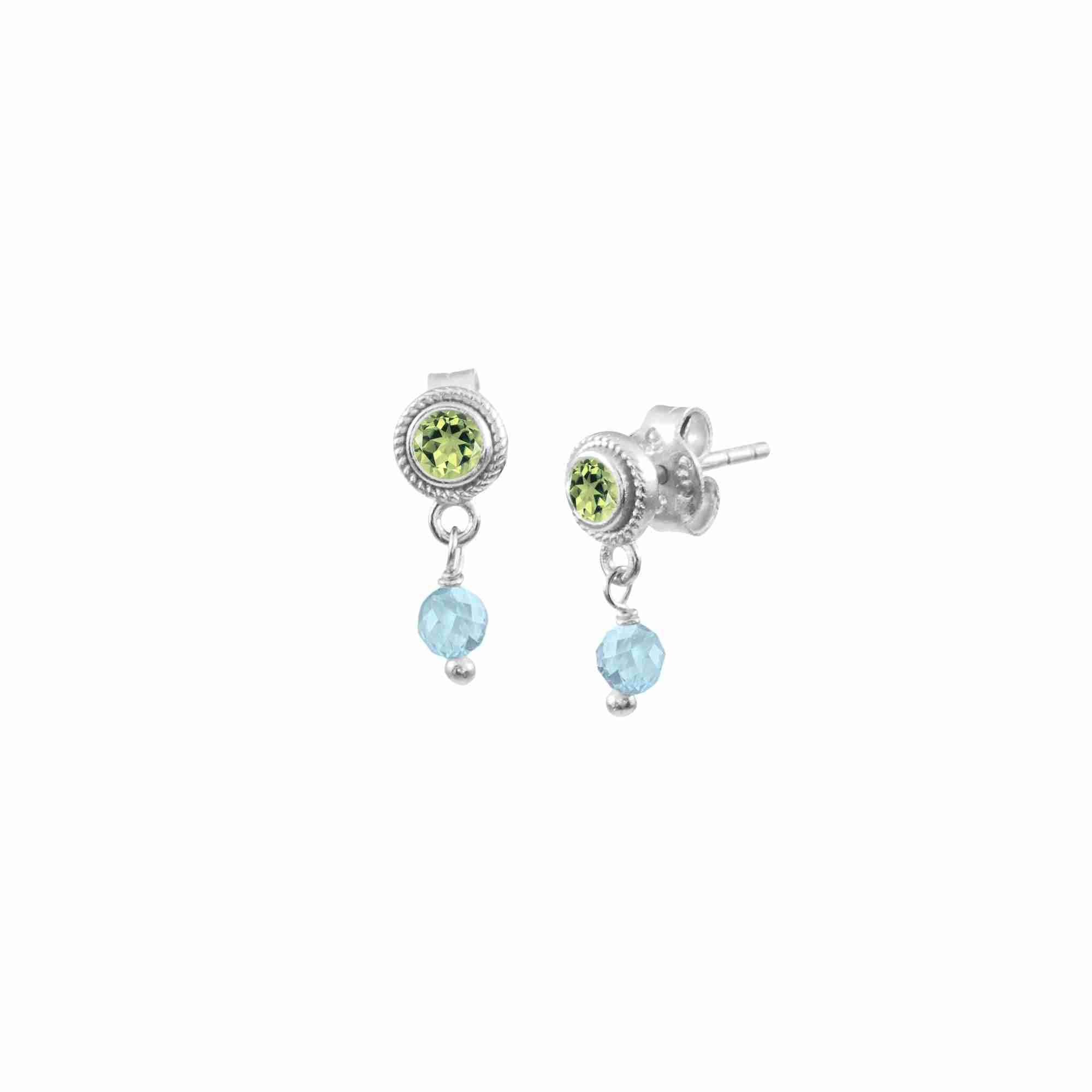 Kaleidoscope Small Multi Stone Stud Earrings