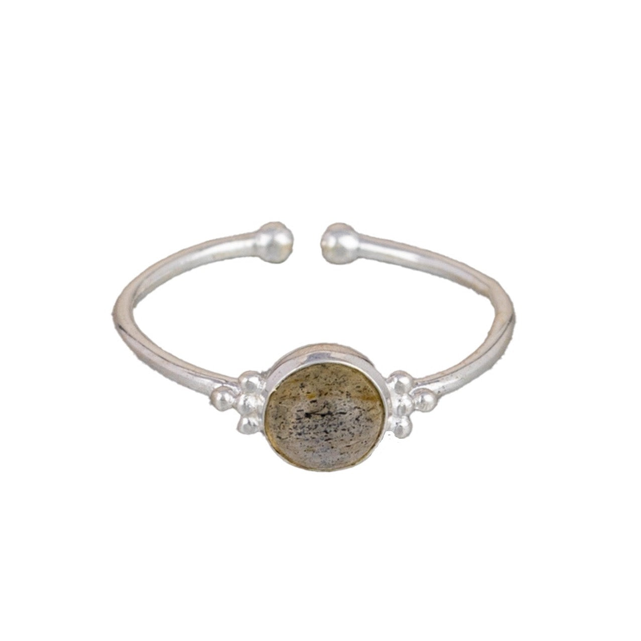 Delicate Vintage Round Stone Adjustable Ring