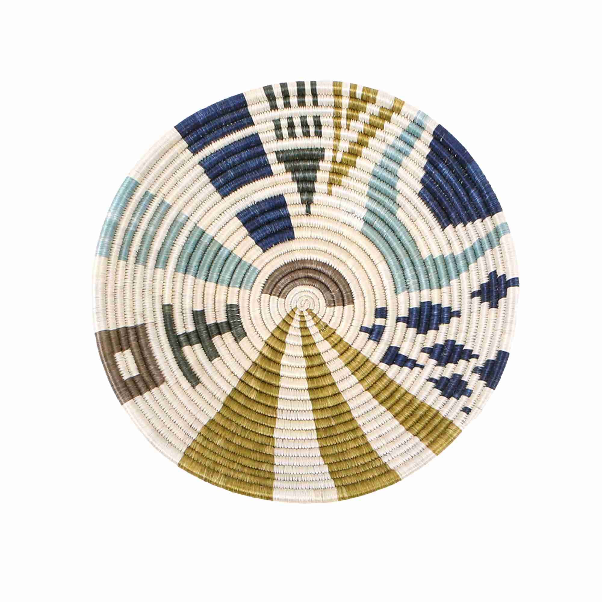 Large 30cm Seafoam Blue Cheza Round Basket for Fruits and More