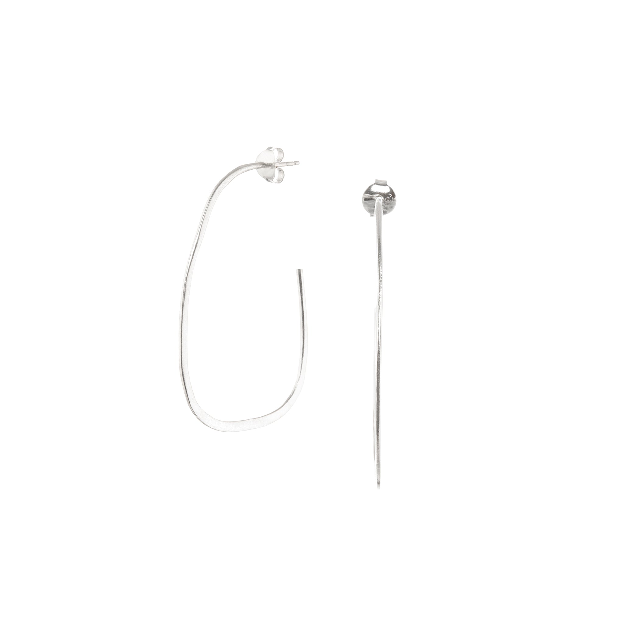 Ribbons & Lace Large Fine Hoop Earrings