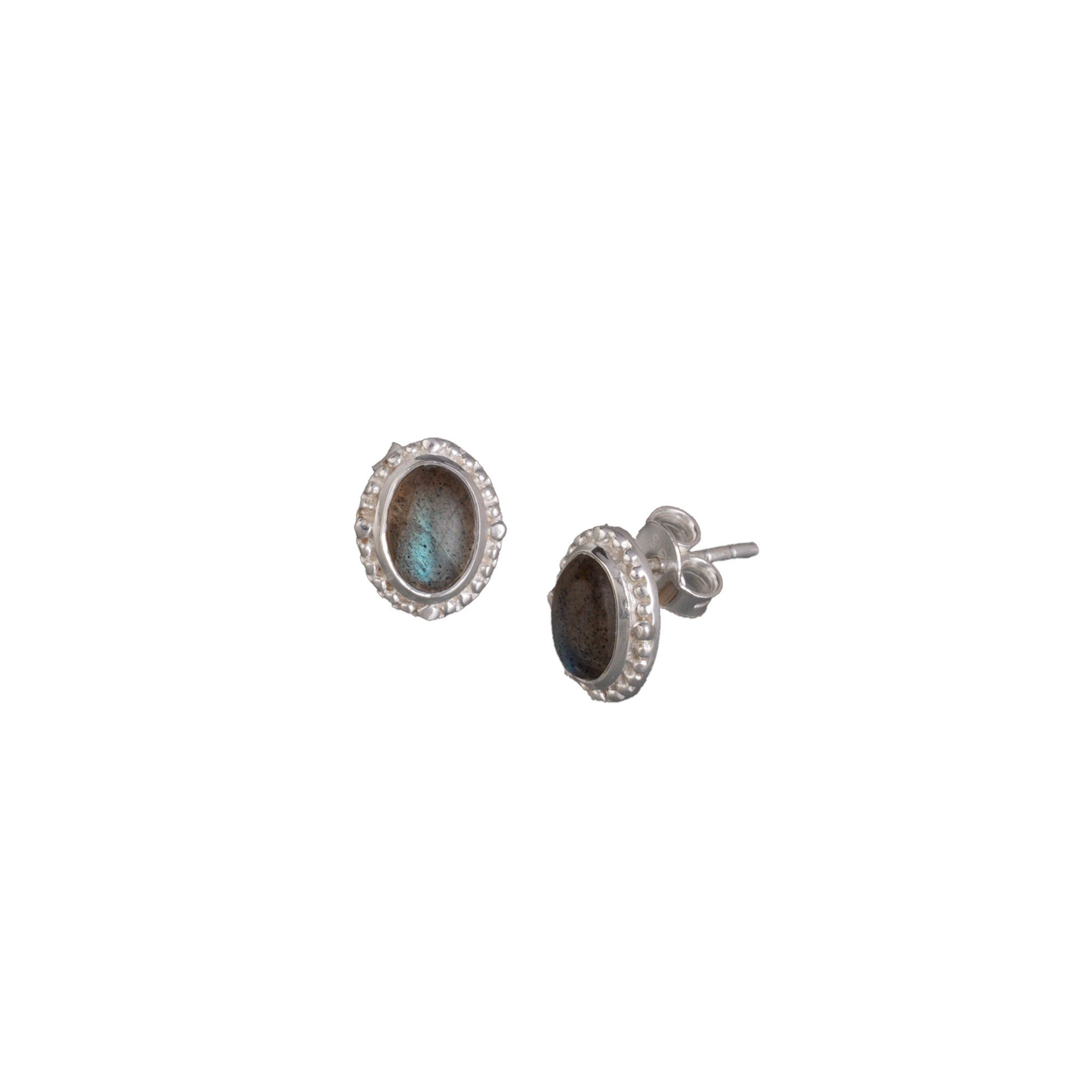Delicate Vintage Oval Stone Studs