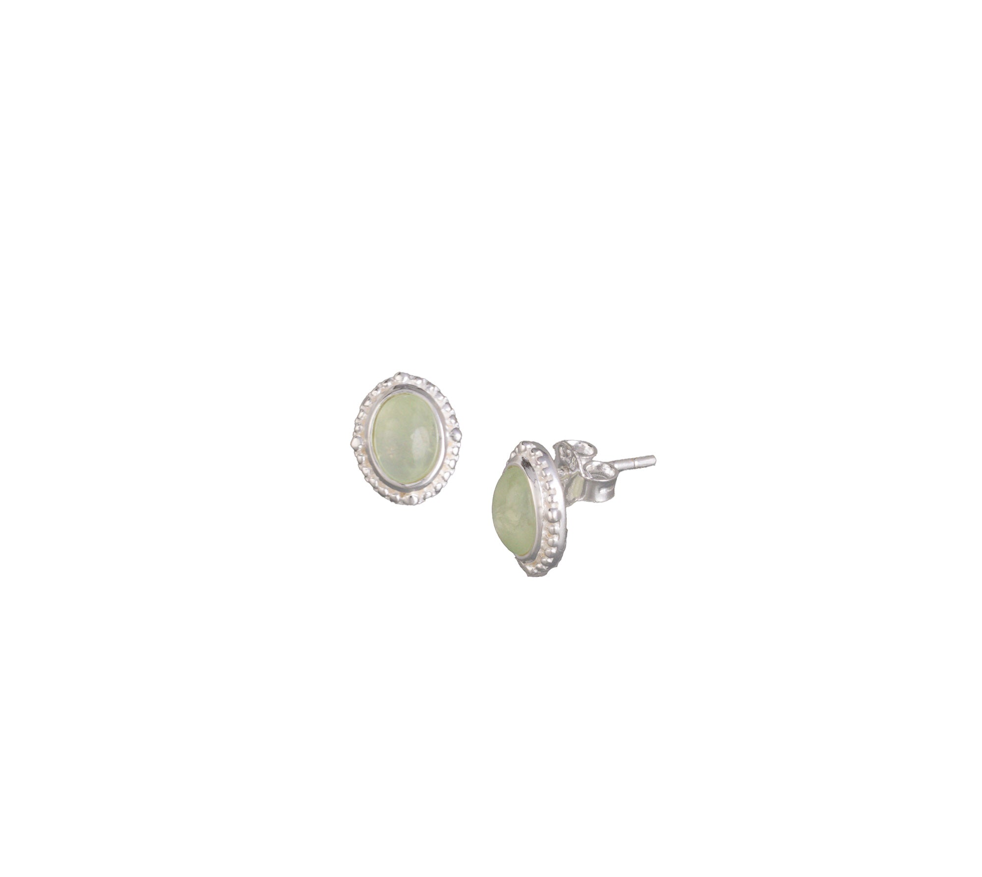 Delicate Vintage Oval Stone Studs