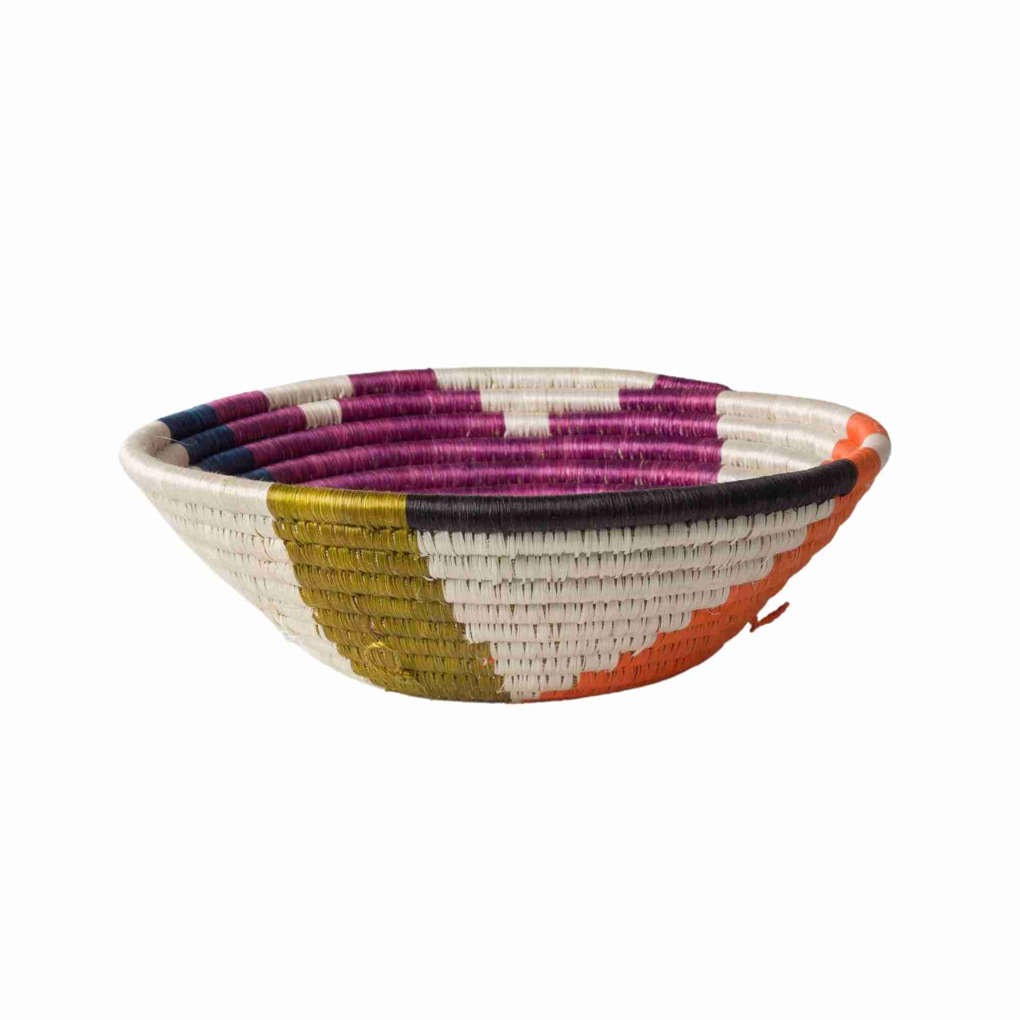 Medium 25cm Abstract Neon Round Basket for Fruits and More