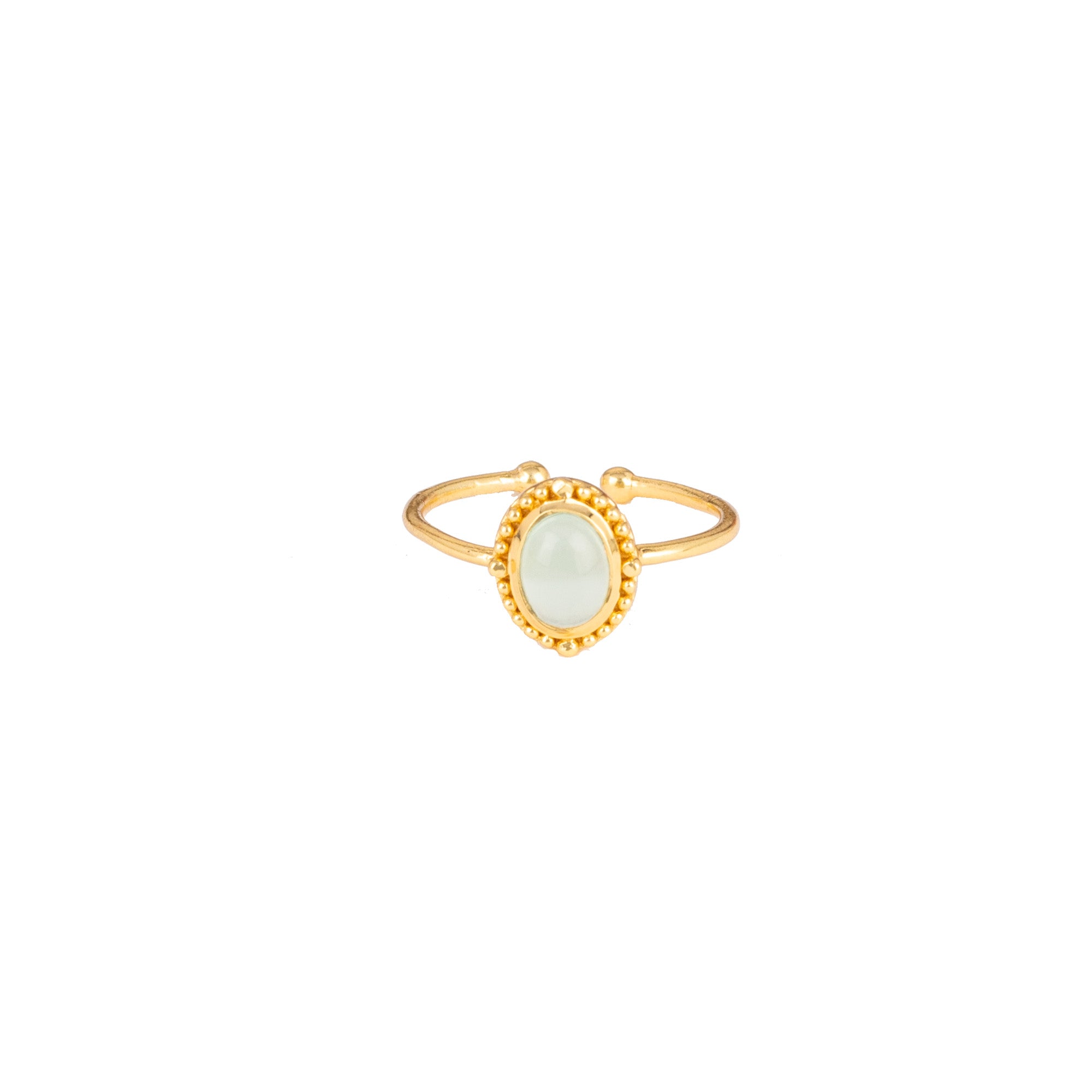 Delicate Vintage Oval Stone Adjustable Ring