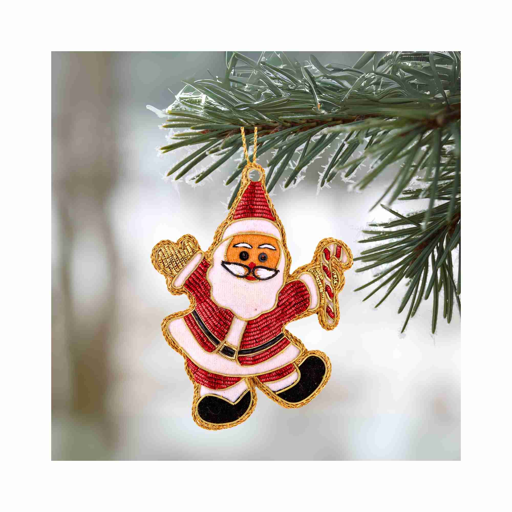 XMAS Zardozi Tanzender Weihnachtsmann