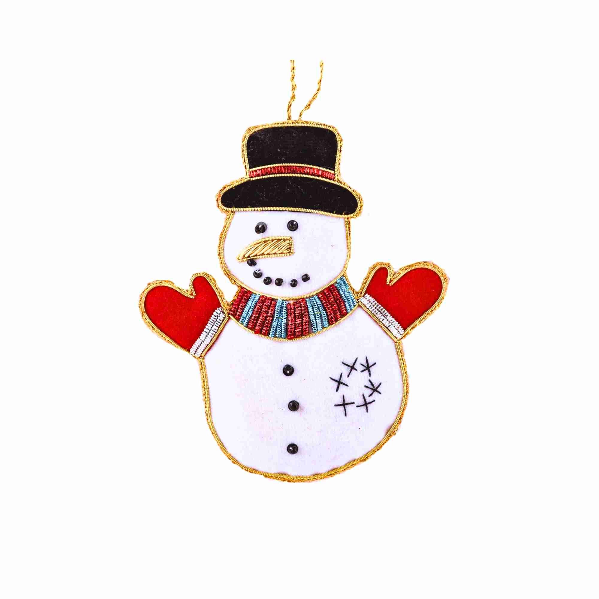 XMAS Zardozi Schneemann