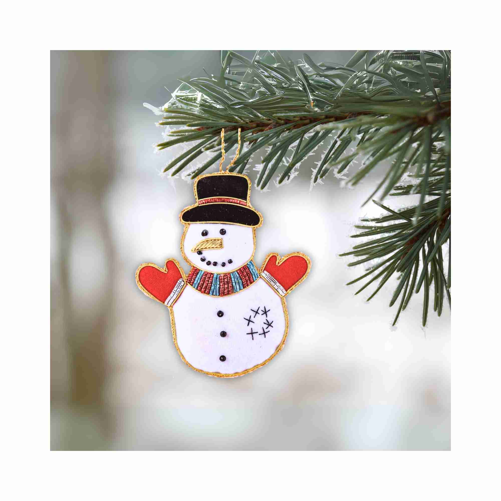 XMAS Zardozi Schneemann