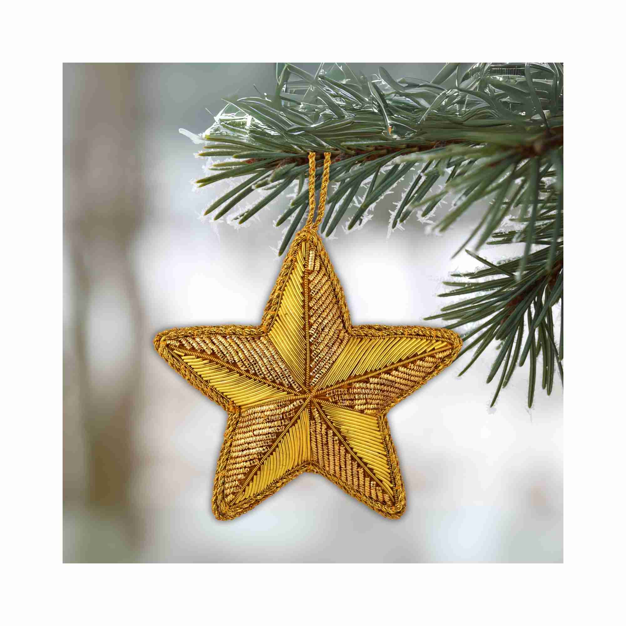 XMAS Zardozi Star - Gold