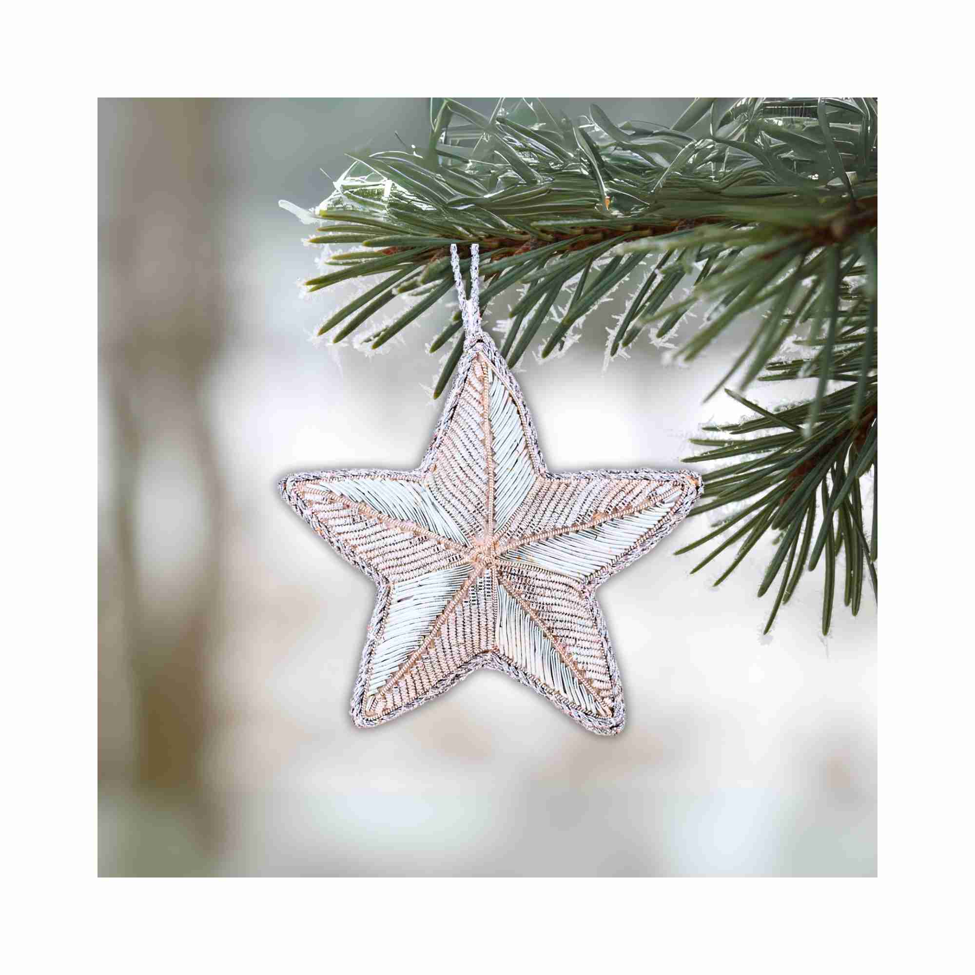 XMAS Zardozi Stern - Silber