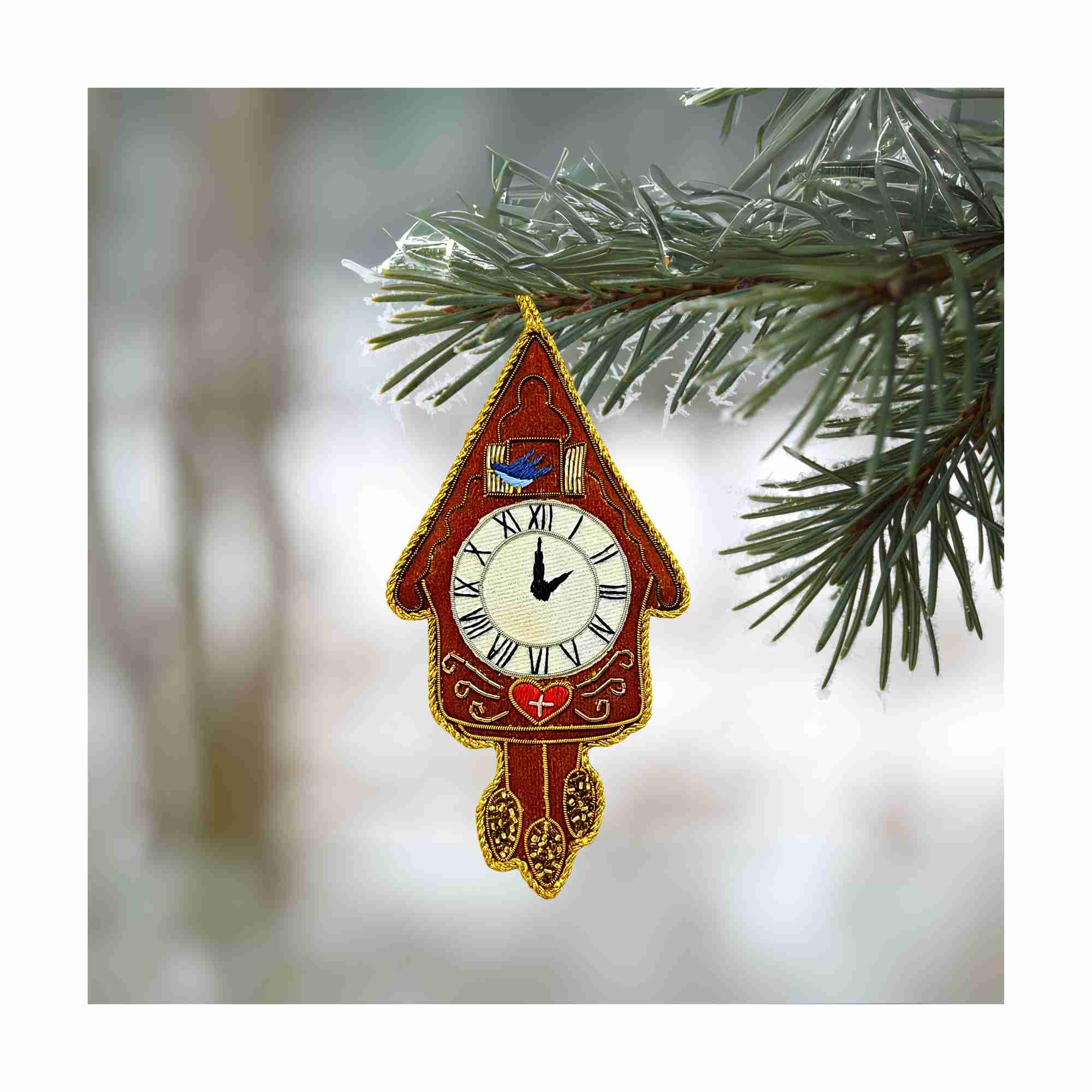 XMAS Zardozi Cuckoo Clock