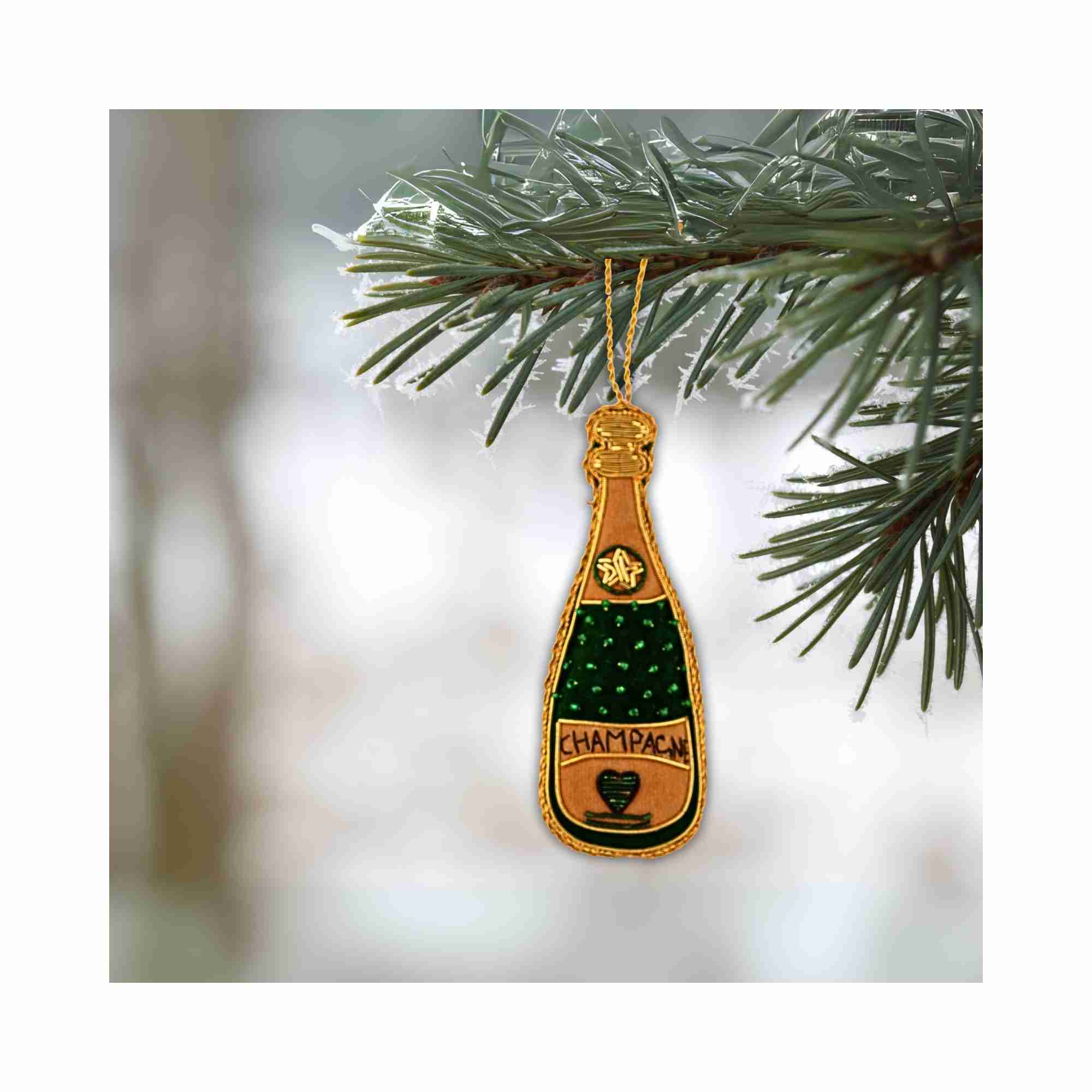 XMAS Zardozi Champagne Bottle