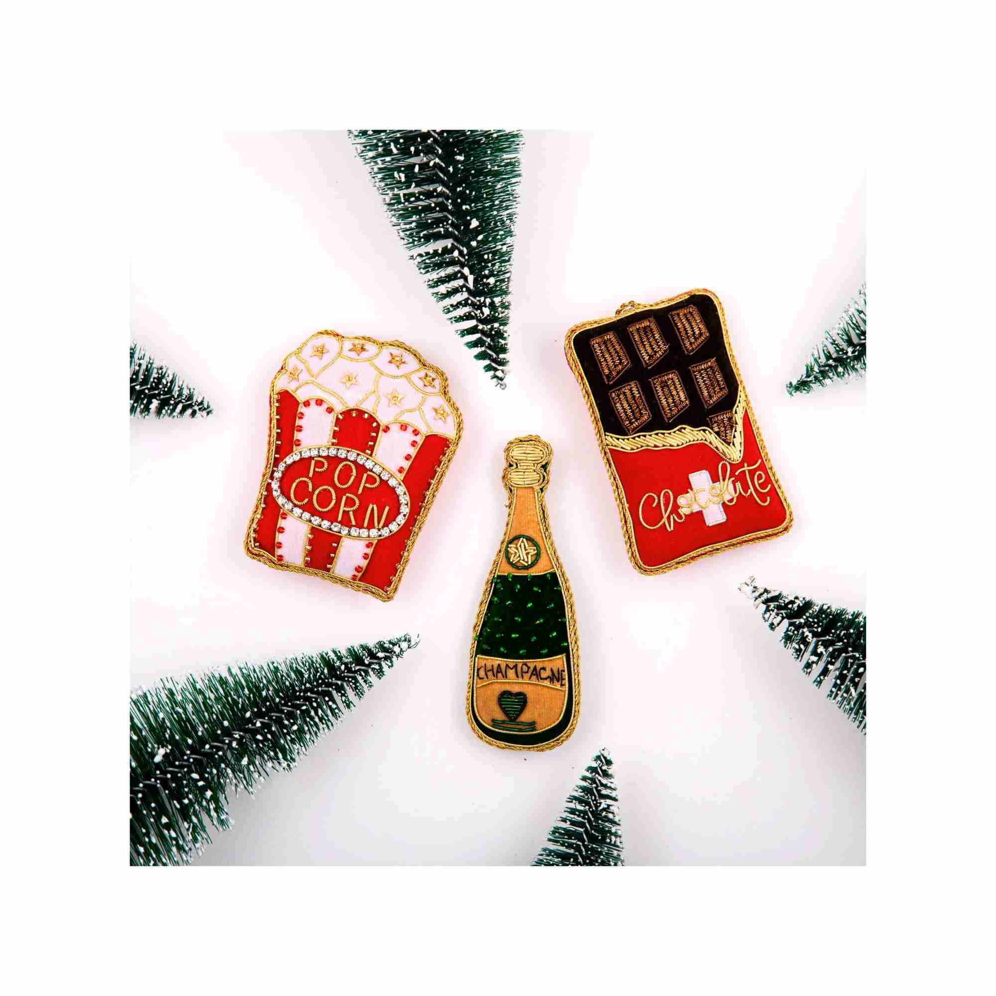 XMAS Zardozi Champagnerflasche