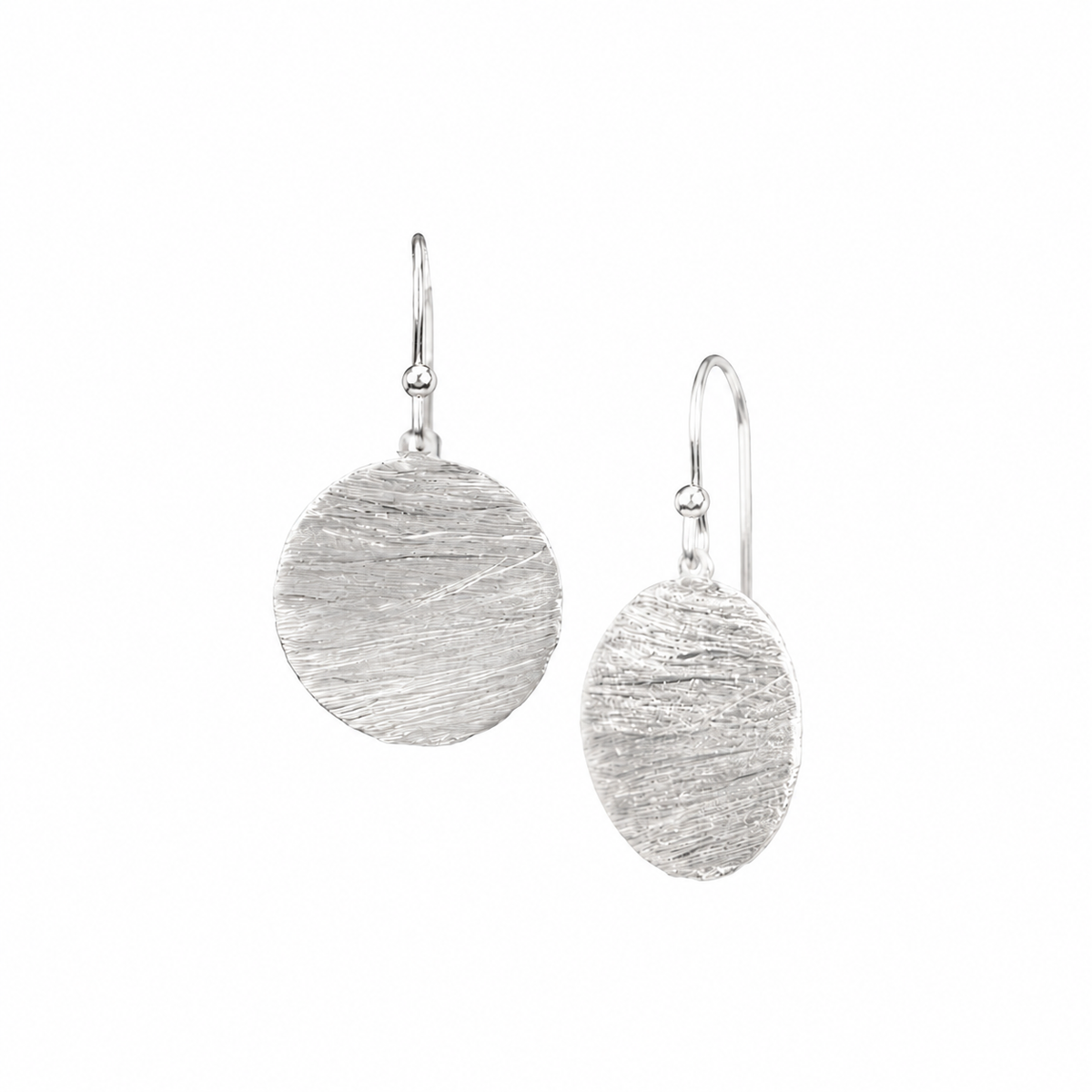 Grosse Plättchen Ohrhänger Silber