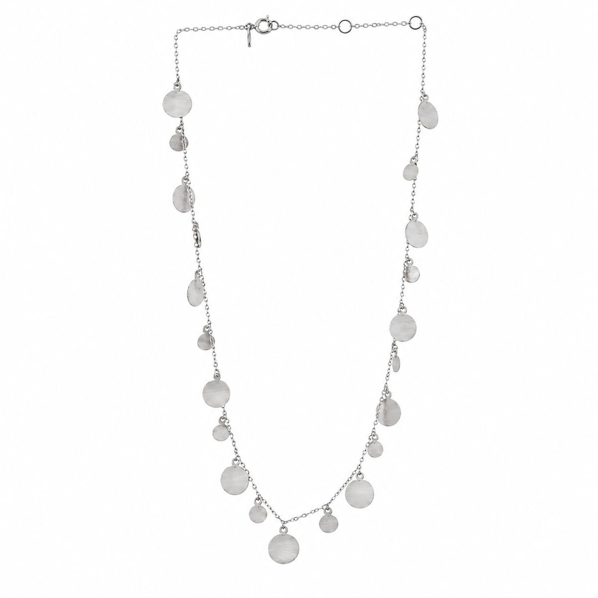 Scattered Disc Statement Necklace · Silver