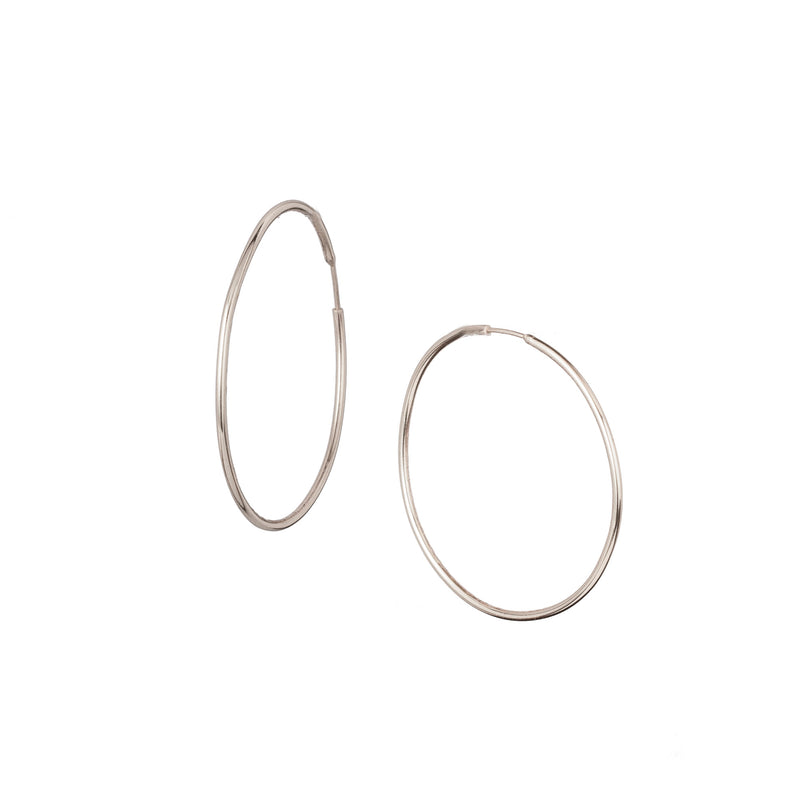 Geo Glam Classic Fine Large Hoops