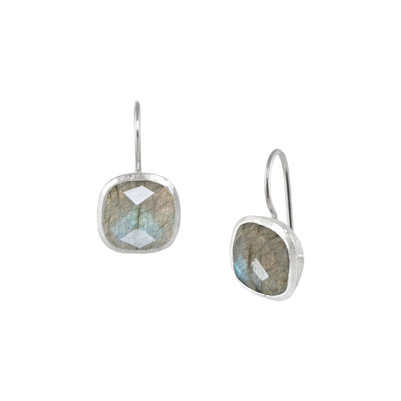 Geo Glam Cup Stone Hook Earrings