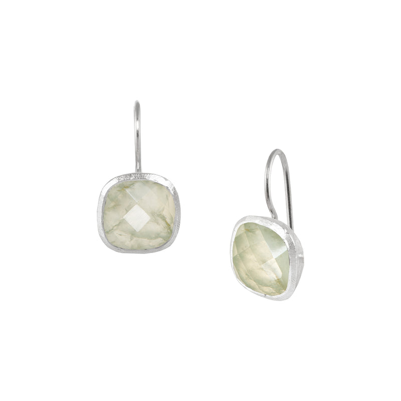 Geo Glam Cup Stone Hook Earrings