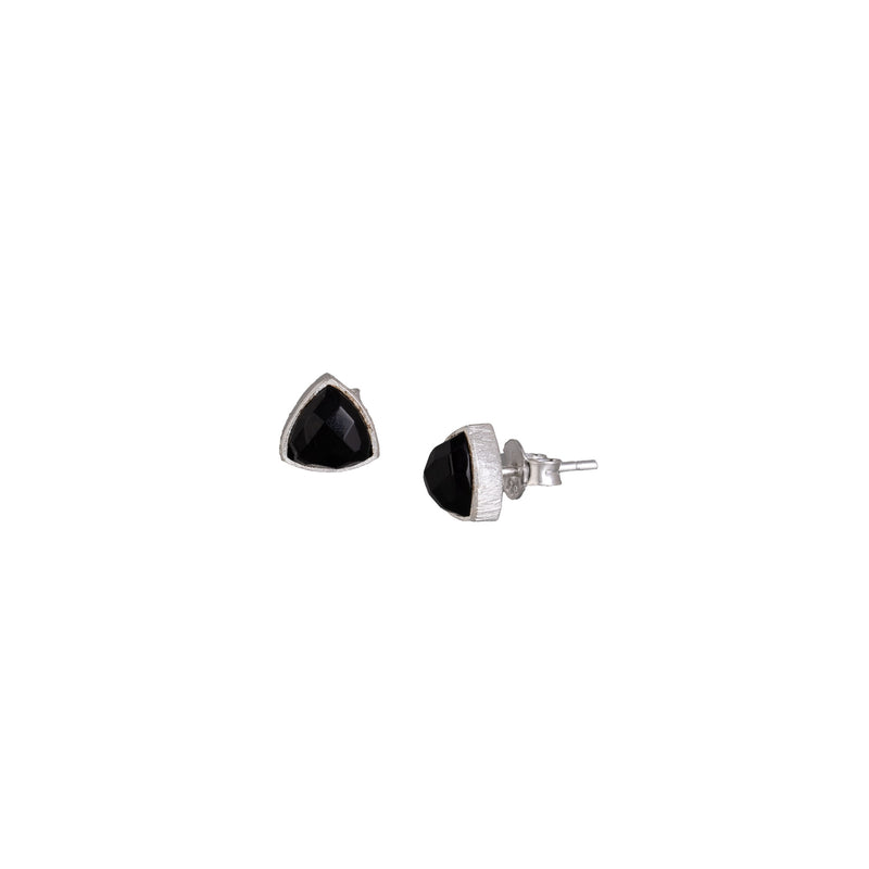 Geo Glam Trillions Stone Stud Earrings