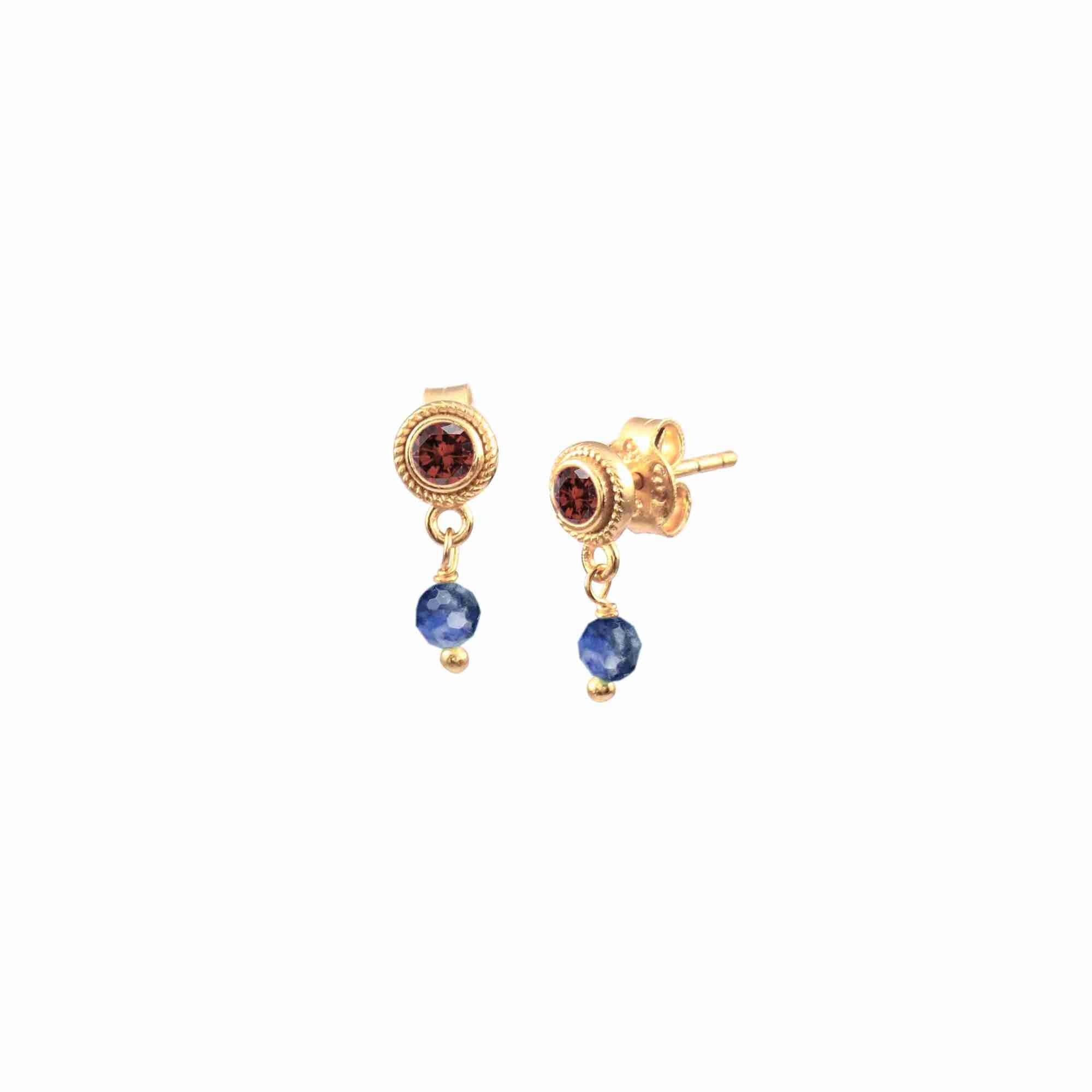 Kaleidoscope Small Multi Stone Stud Earrings