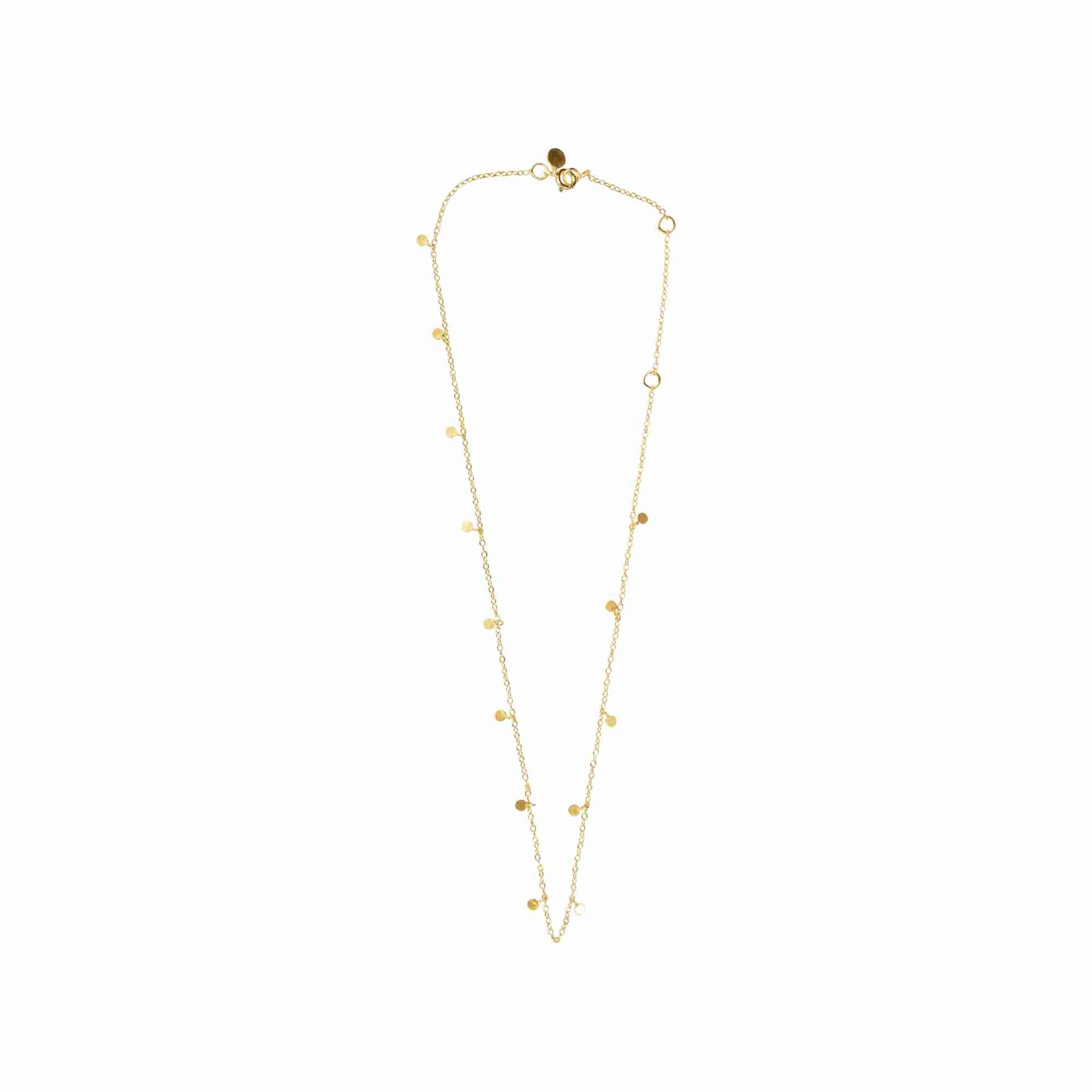 Shimmering Disks Constellation Disc Chain Necklace Gold