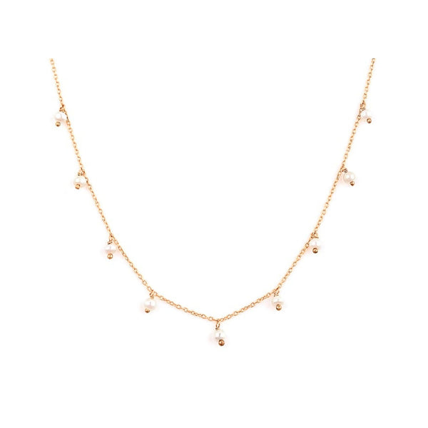 Pearls Galore Pearl Droplets Choker Necklace Gold