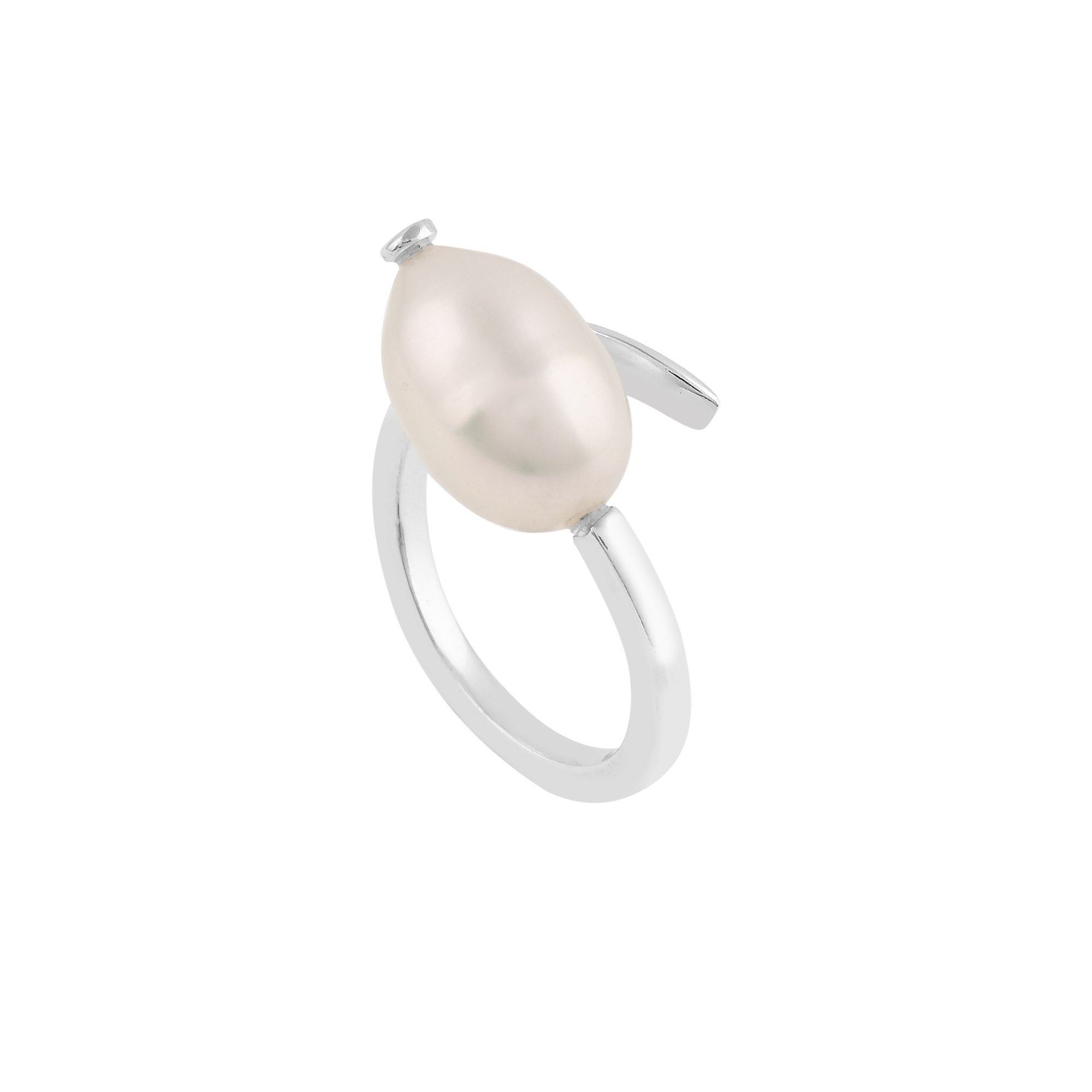 Pearls Galore Baroque Pearl Ring Silver