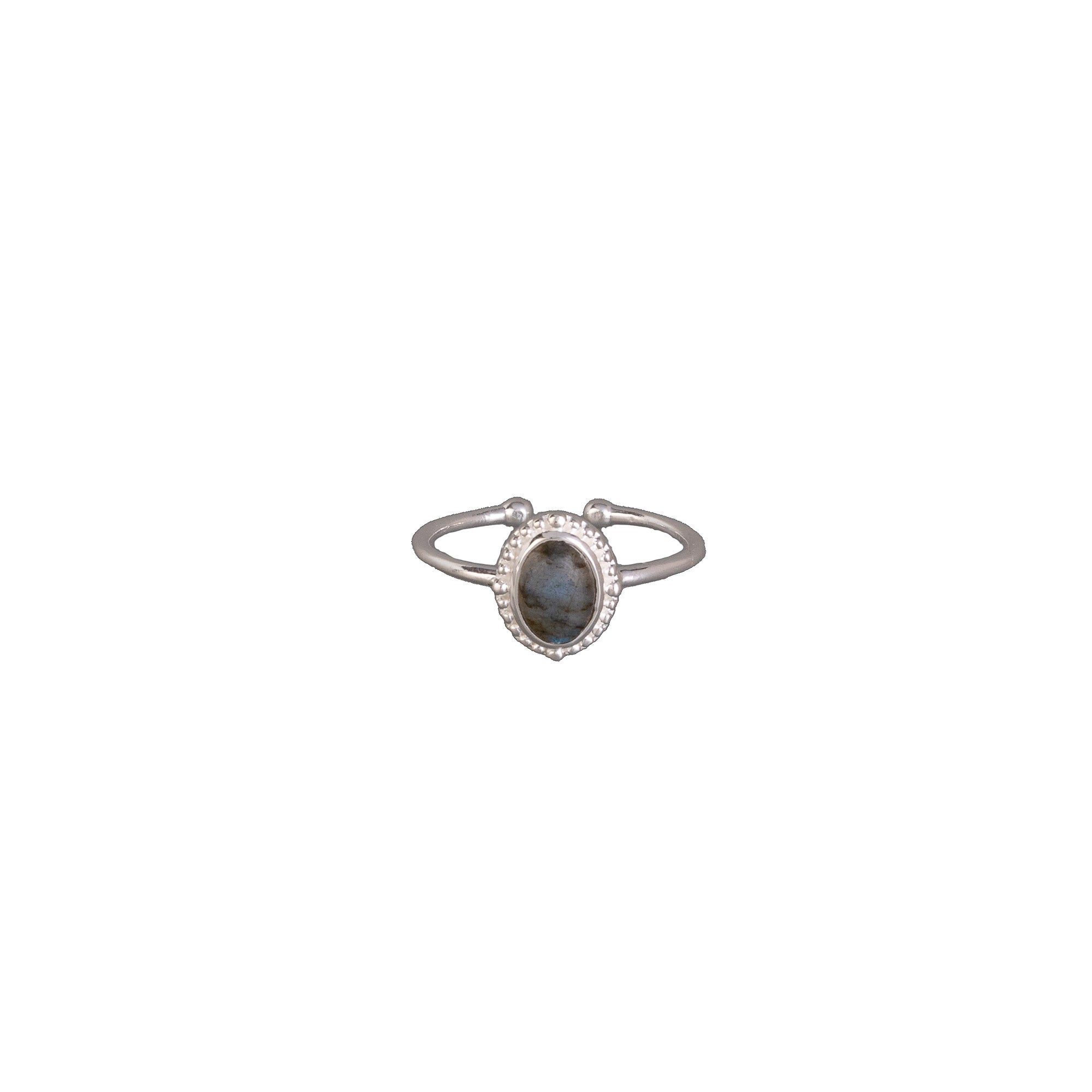 Delicate Vintage Oval Stone Adjustable Ring