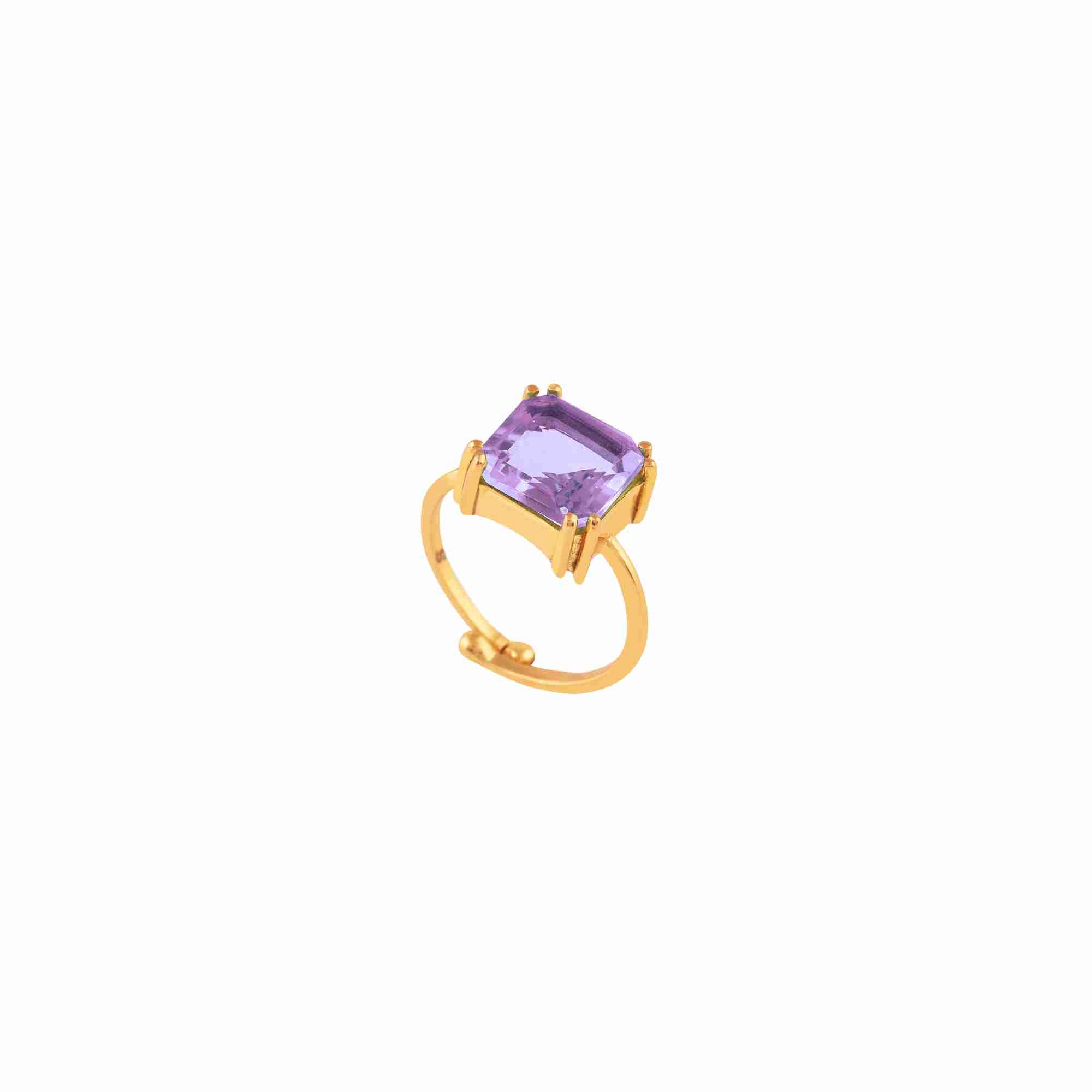 Ribbons and Lace Medium Escher-cut Gemstone Statement Ring (Adjustable)