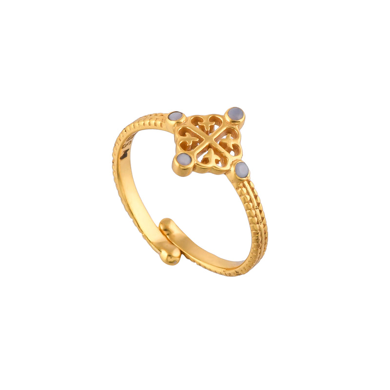 Queen of Hearts Glück-Amour Multistone Adjustable Ring