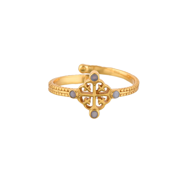 Queen of Hearts Glück-Amour Multistone Adjustable Ring