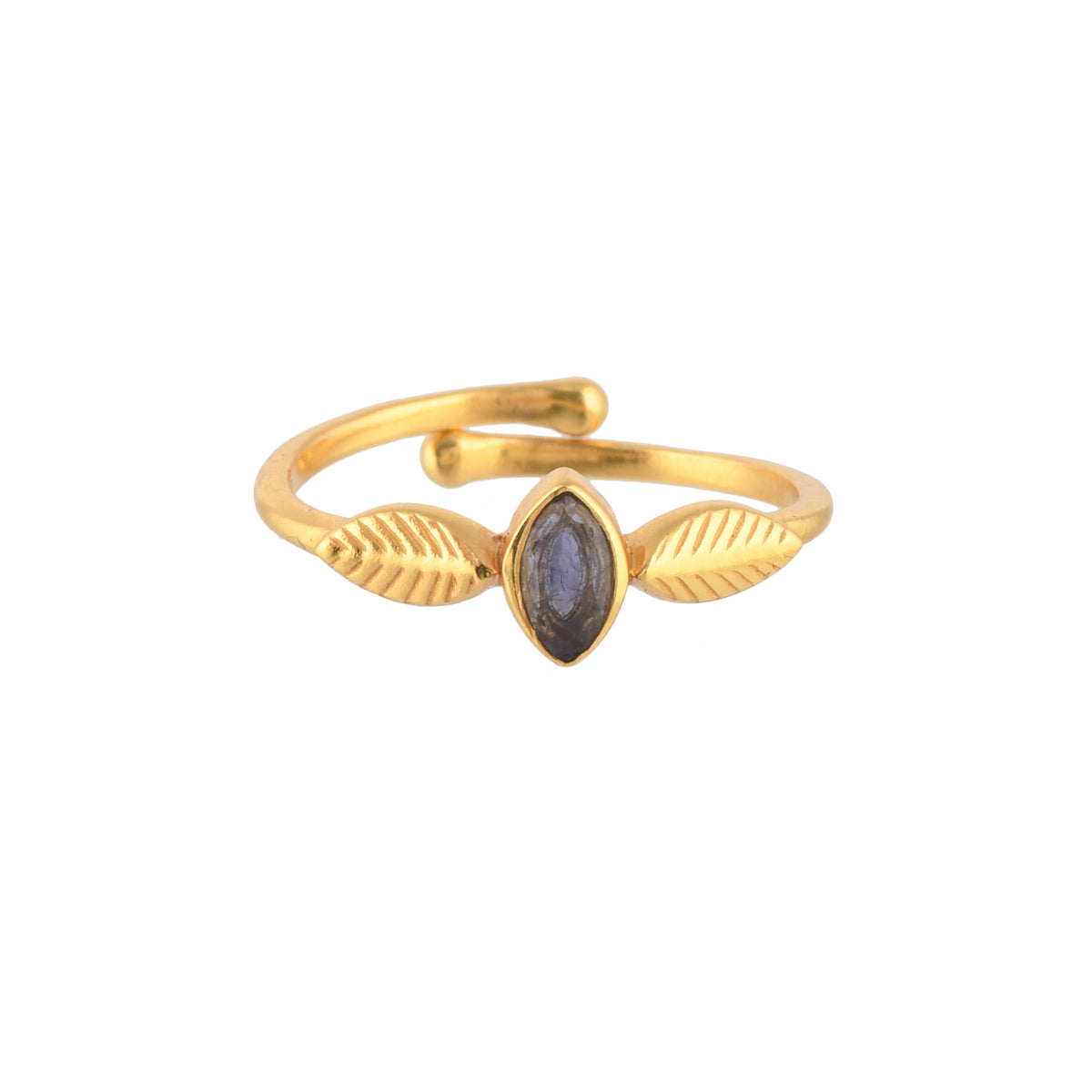 Garden of Eden Single Stone Adjustable Ring Gold