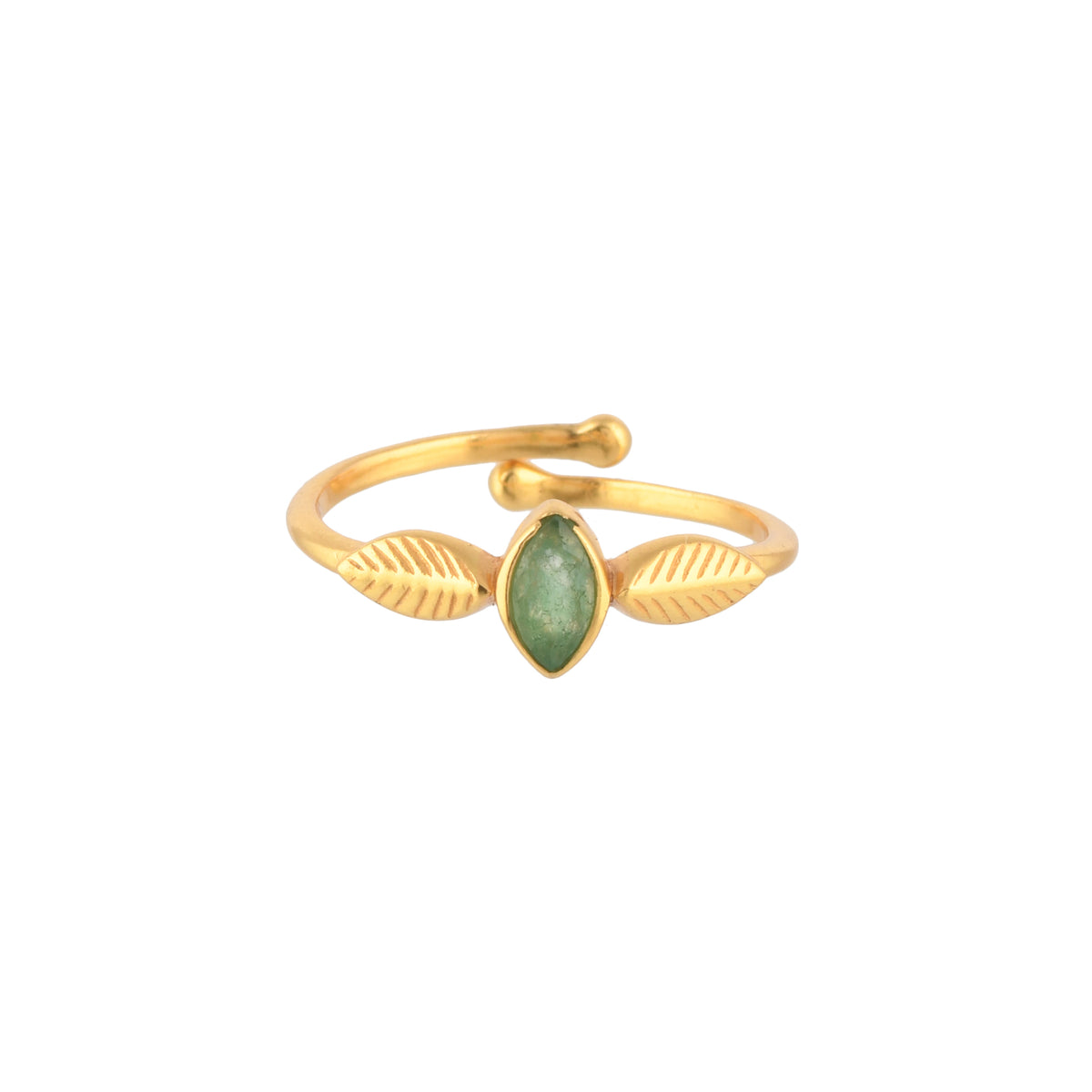 Garden of Eden Single Stone Adjustable Ring Gold