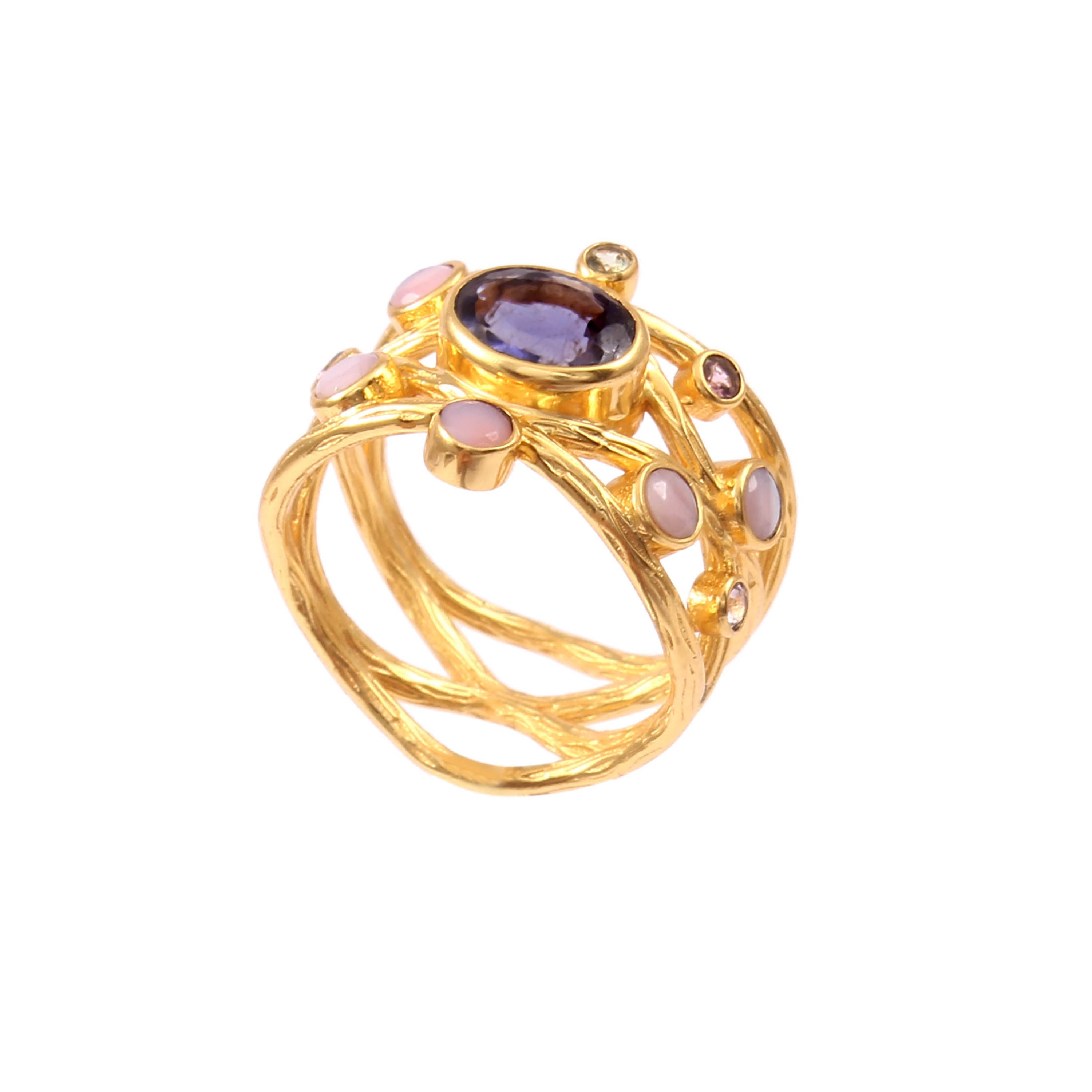 Statement-Ring „Kaleidoskop“ mit mehreren Steinen