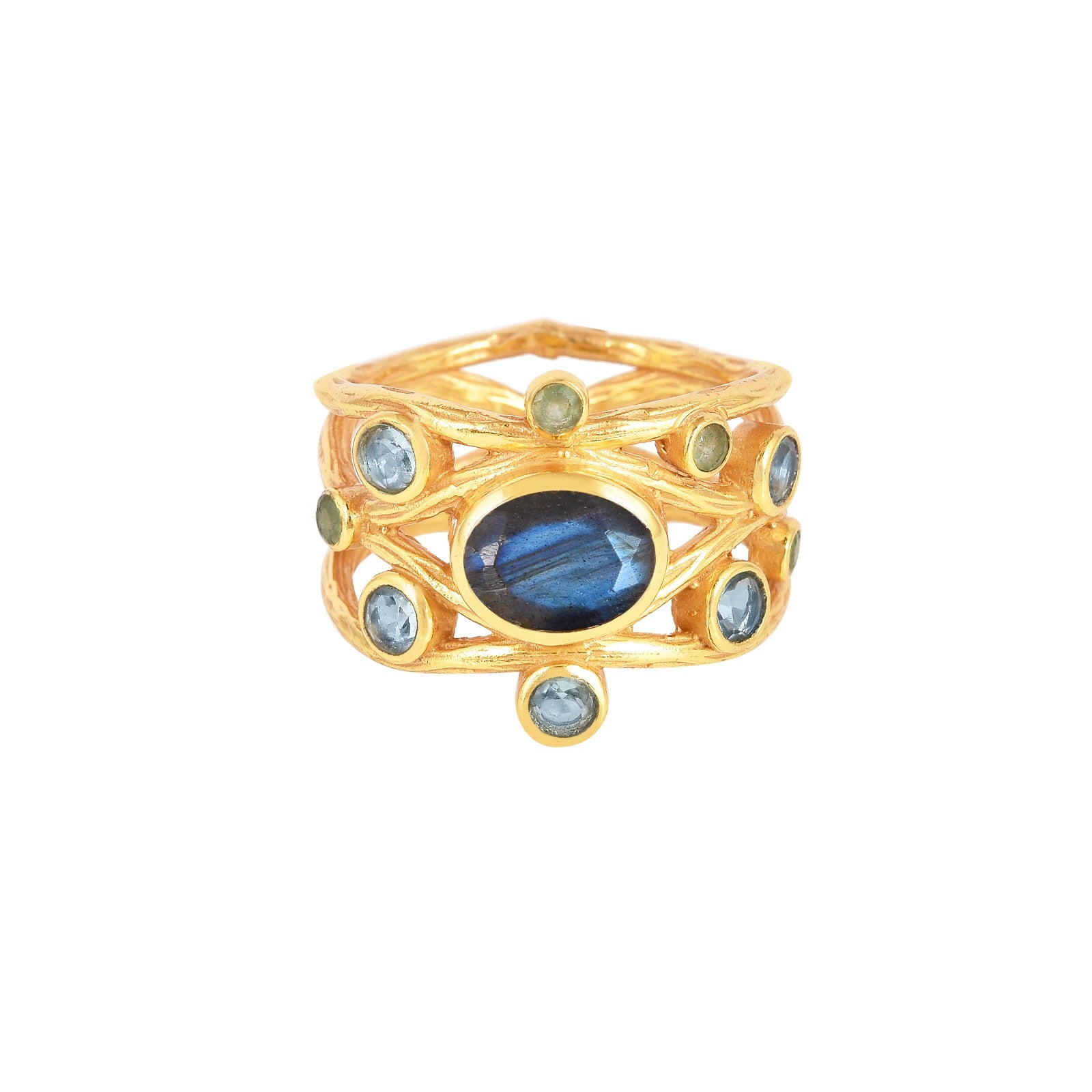 Statement-Ring „Kaleidoskop“ mit mehreren Steinen