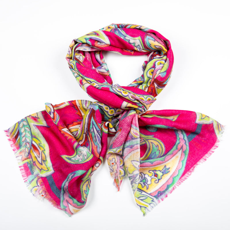 Cashmere Scarf - Printed Stoles - Moghul Paisley