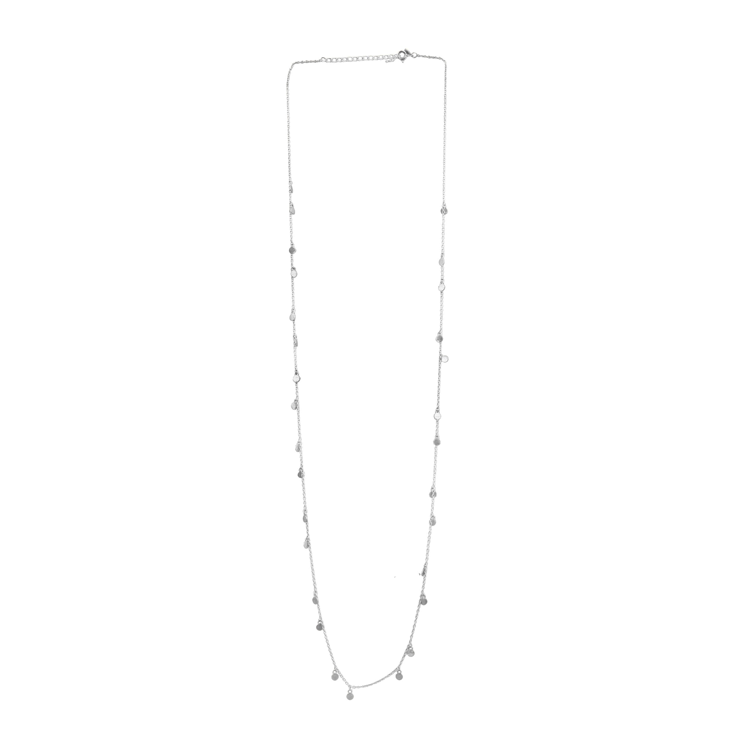 Schimmernde Scheiben Multi-Coin Halskette Silber