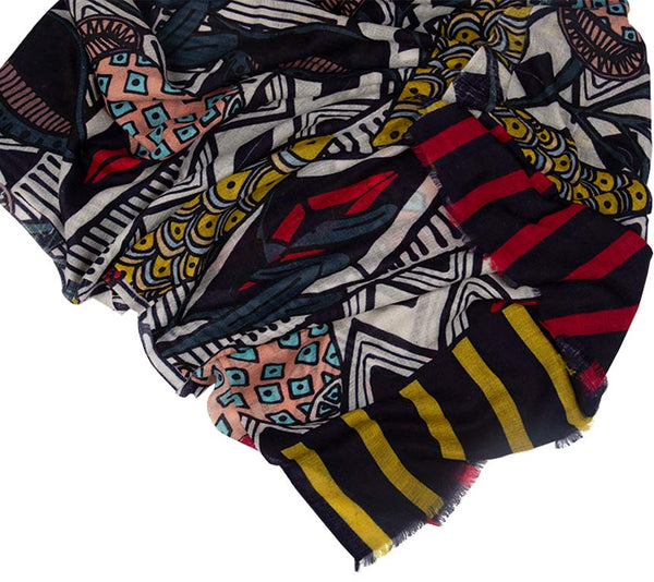 Cashmere Scarf - Printed Stoles- African Flowers