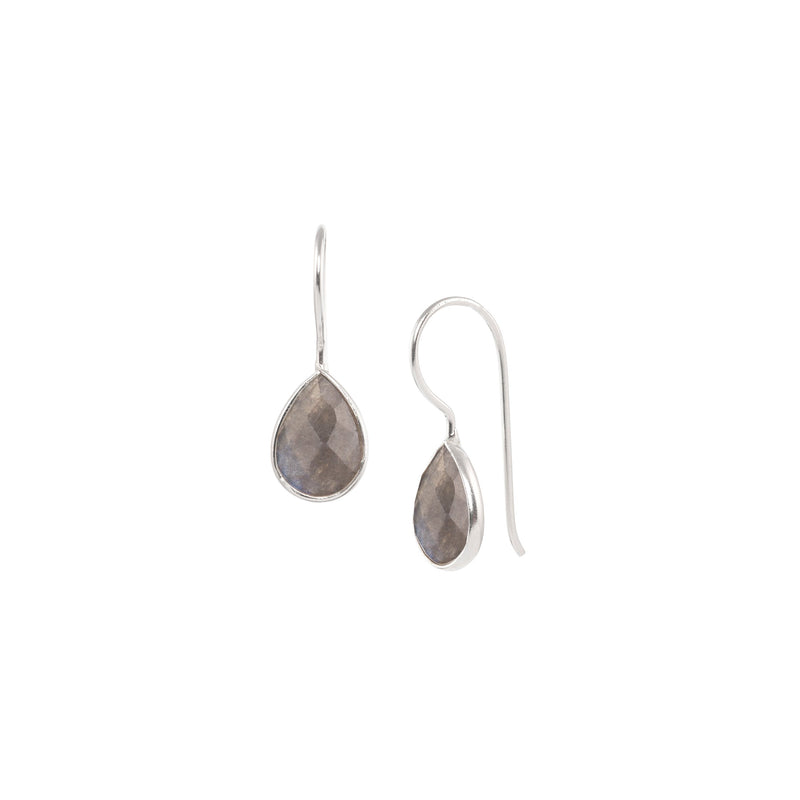 Dew Drops Labradorite Teardrop Earrings Drop Earrings Silver